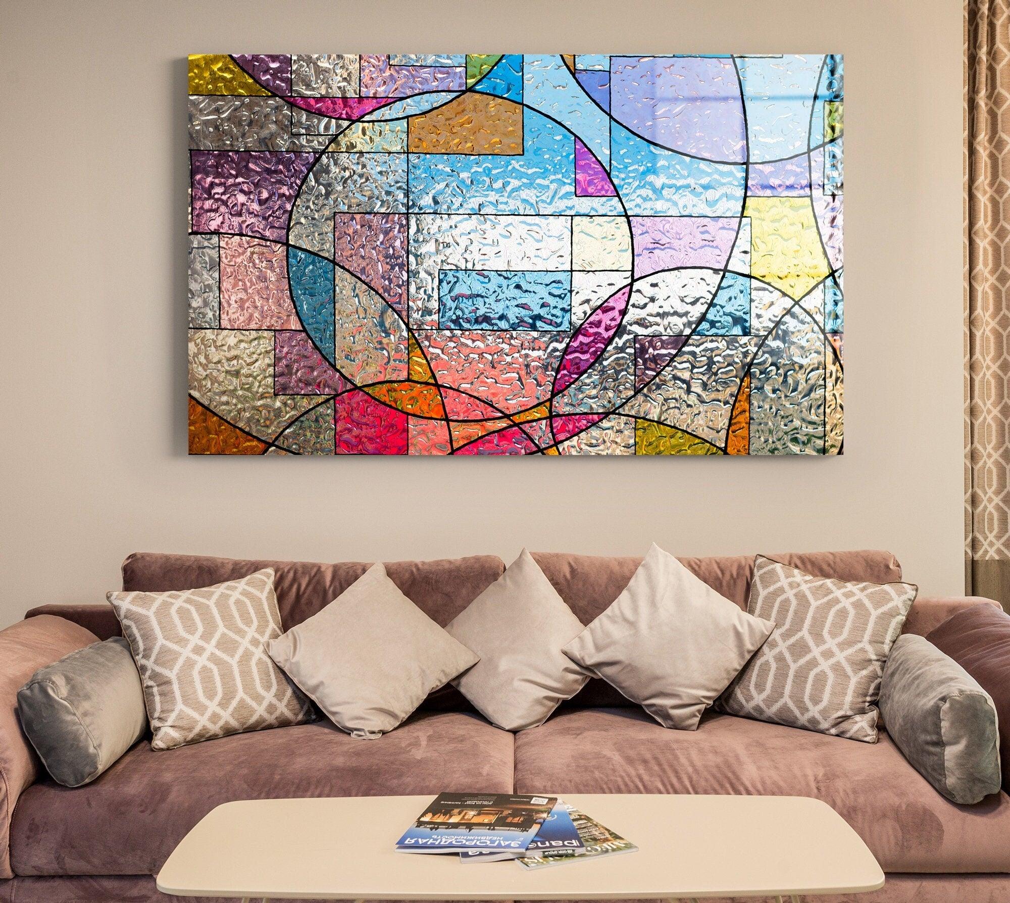 Abstract Stained Pattern Glass Art stained glass wall art, stained gl