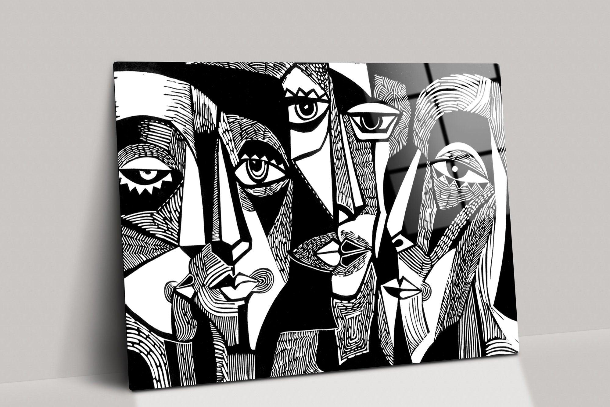 beautiful abstract art faces