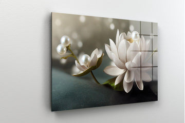 3D flower canvas wall art| floral Canvas Prints, 3D Home Decor, 3D flower wall art canvas, 3D wall decoration, 3D white flower wall decor