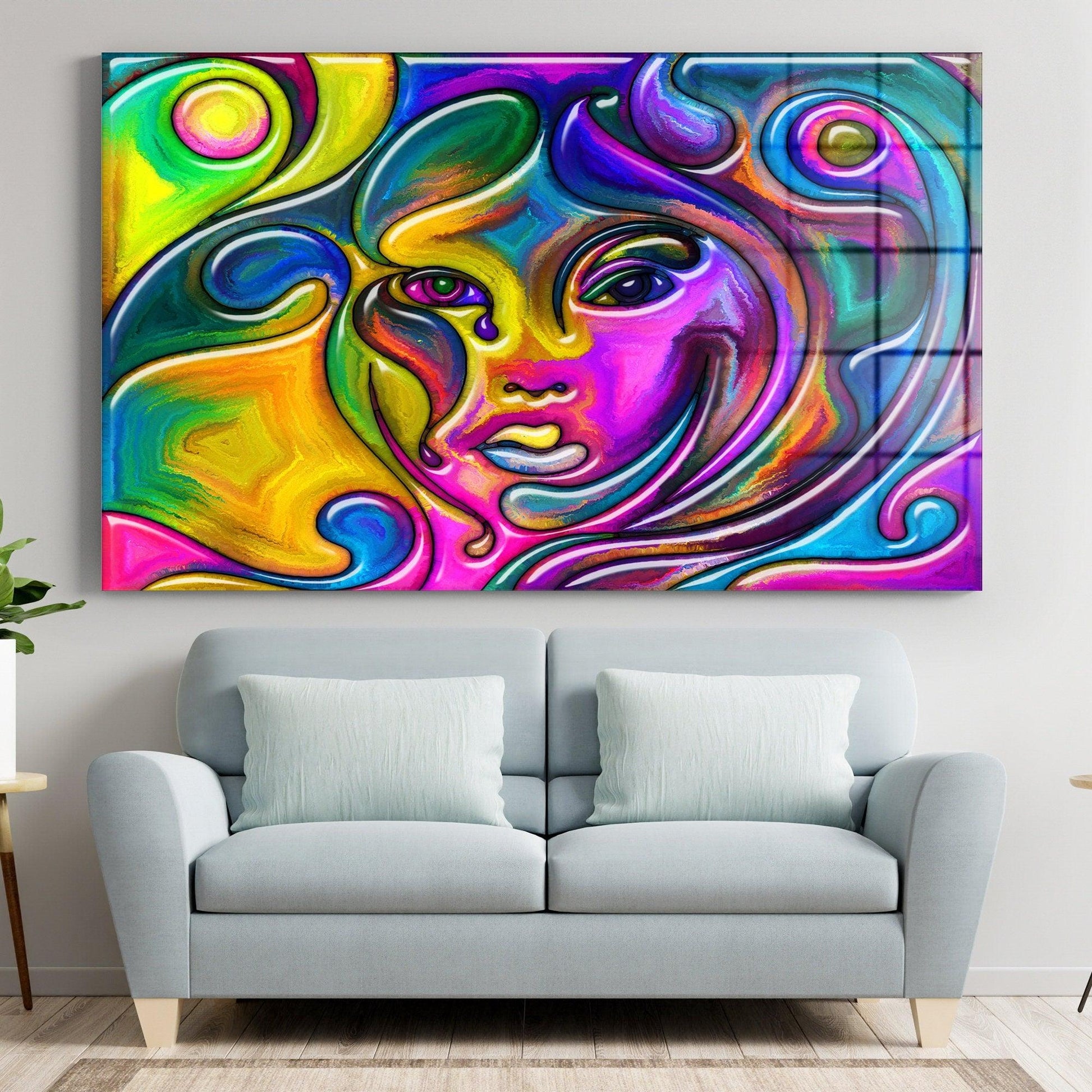 Abstract art painting wall art | colorful abstract wall art, acrylic art paint, abstract art, abstract wall poster, abstract face wall art