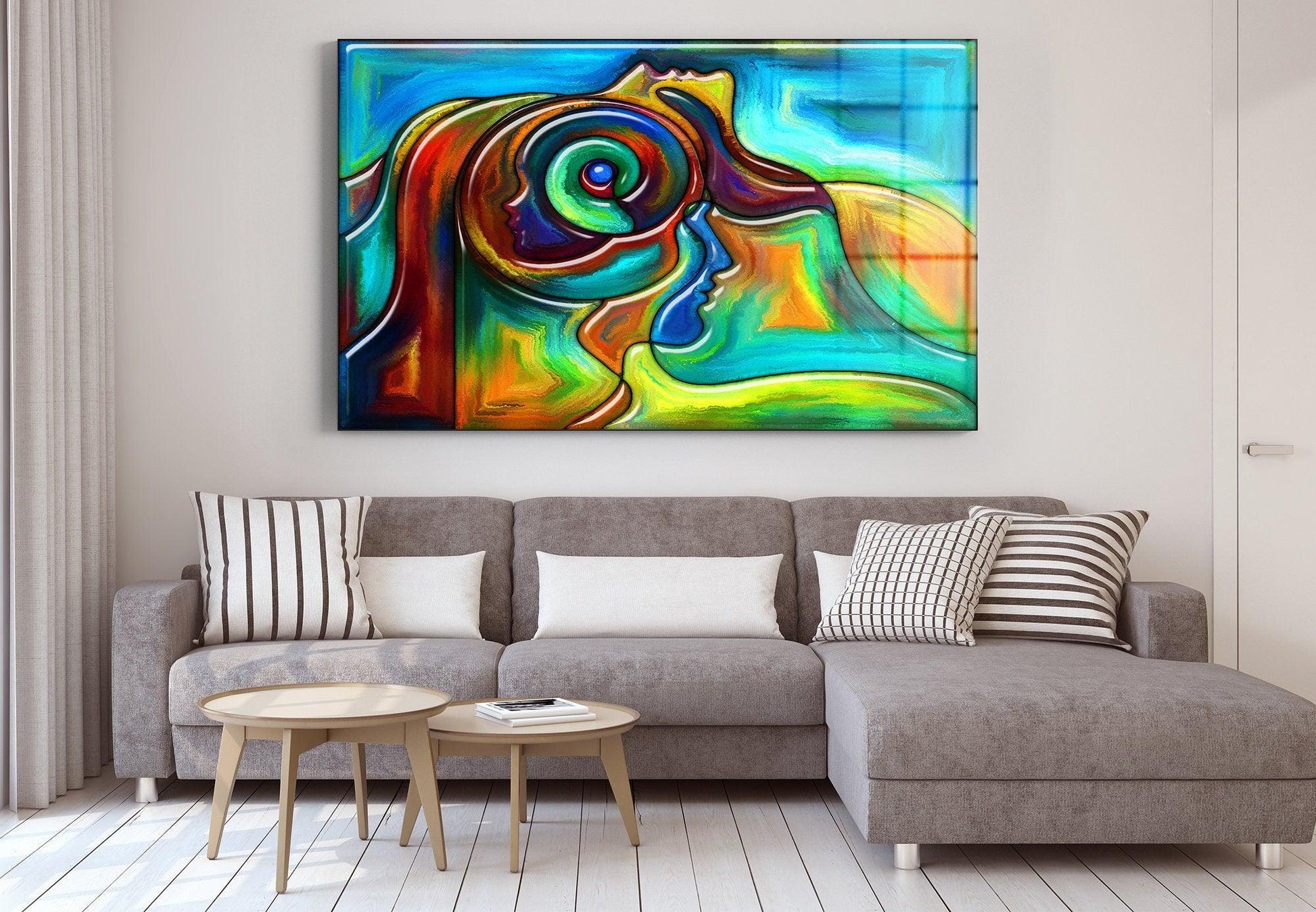 Abstract art painting wall art | colorful abstract wall art, acrylic art paint, abstract art, abstract wall poster, abstract face wall art - TrendiArt