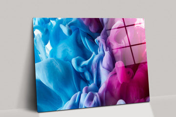 Modern multicoloured pink blue Canvas Wall Art Abstract Picture