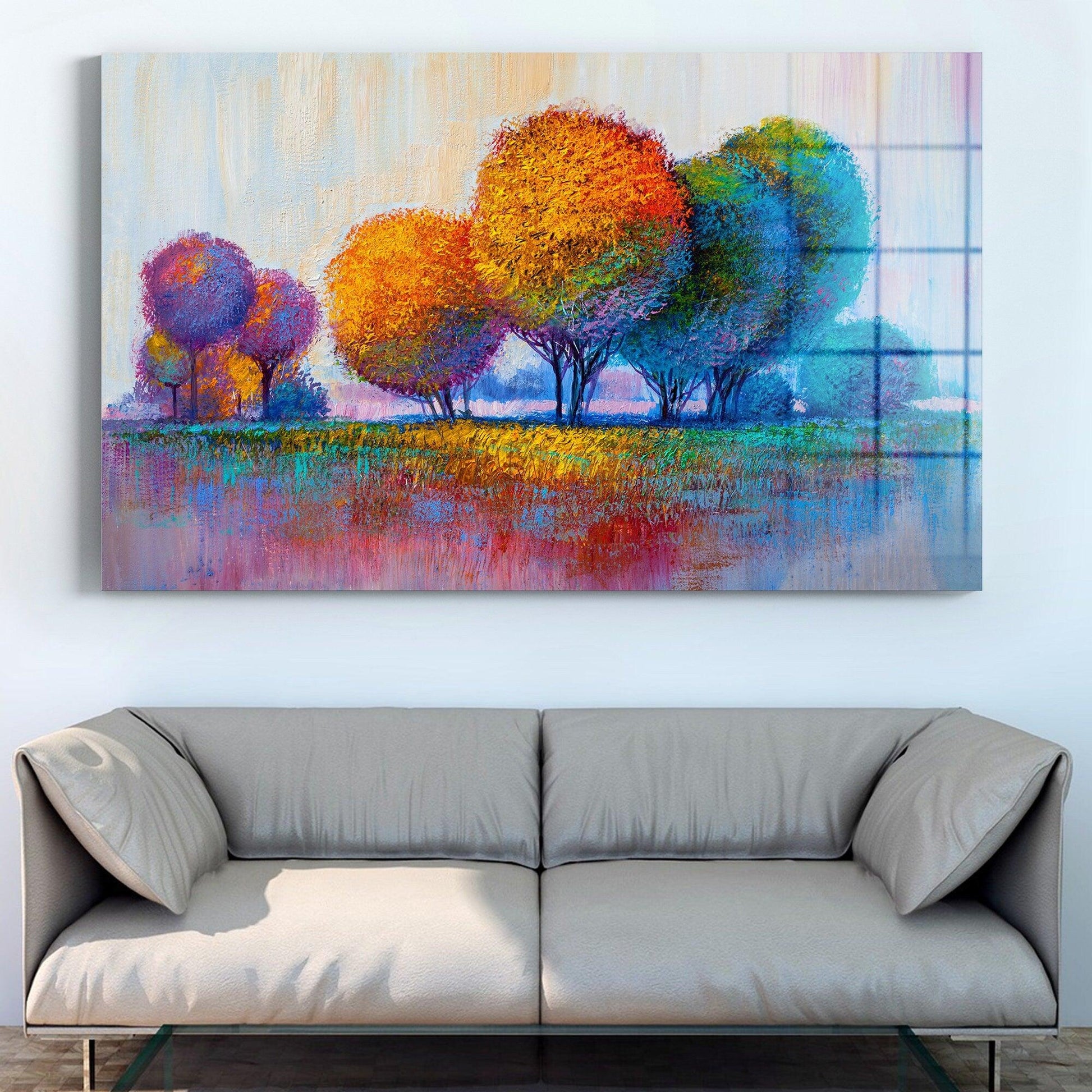 abstract tree glass printing  wall art| wall decor living room modern farmhouse, oil painting canvas, drawing artwork, tree wall art, oil