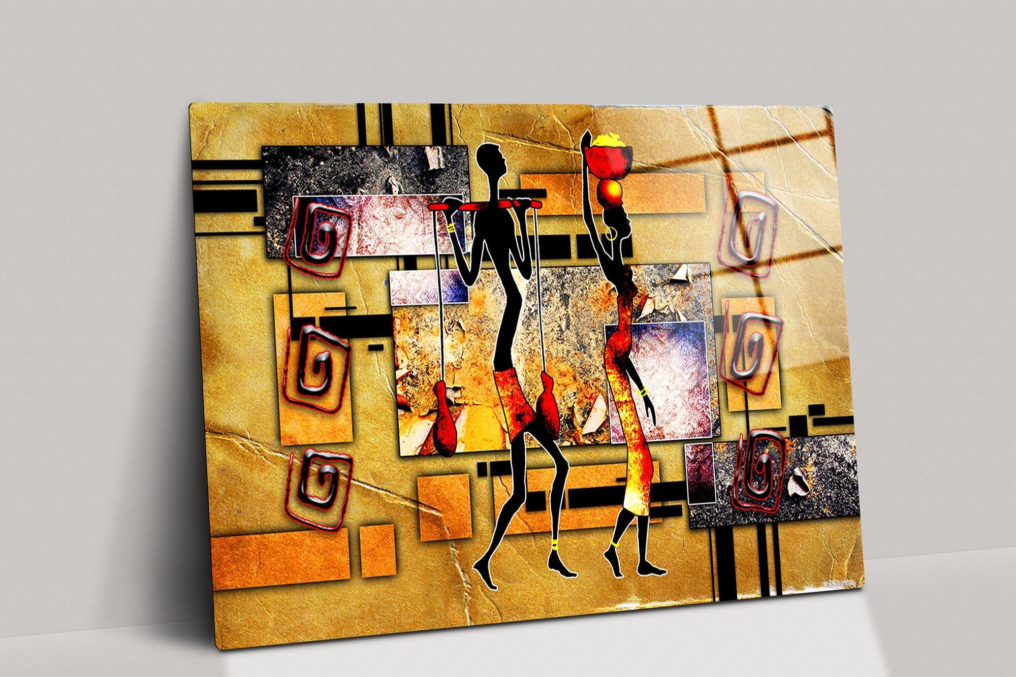 African canvas art Ethnic canvas wall art| African wall art, South african art, Large canvas print, Modern african art, wall decor bedroom