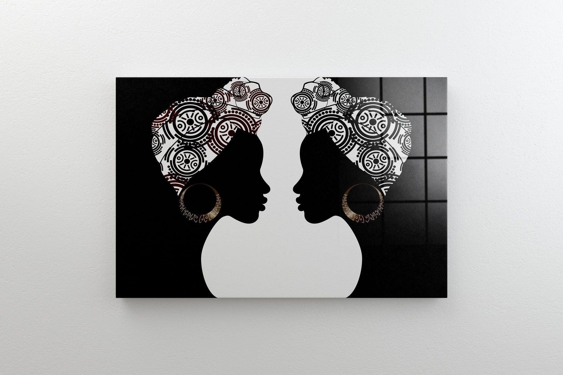 African Woman Extra Large Wall Art| Tempered Glass Printing Wall aet, african canvas print, african decor, african abstract art, african art