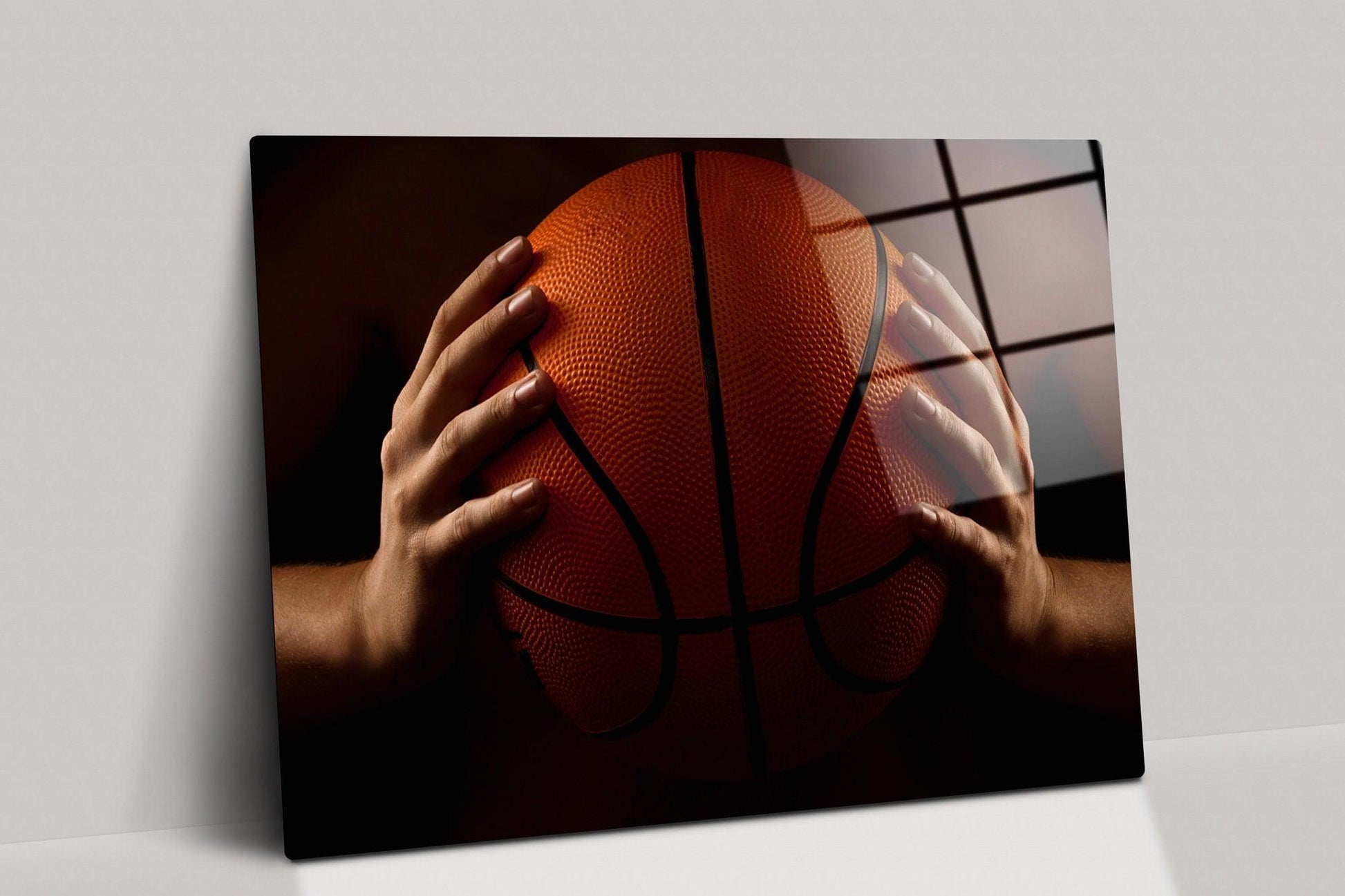 Basketball Canvas wall art| Vintage Basketball Ball,  Basketball Wall Art, sport wall art, sport glass wall art, Basketball Canvas