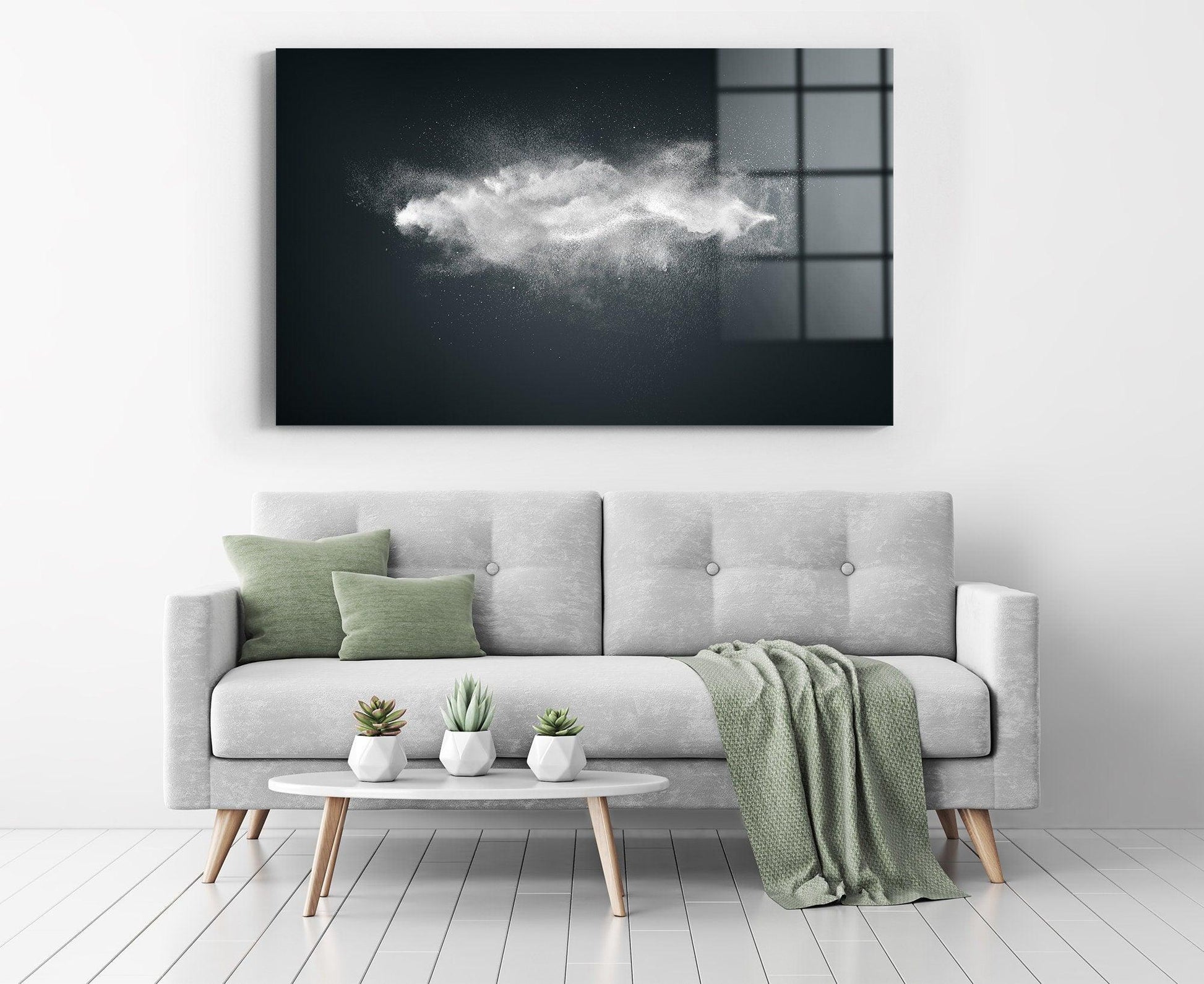 Black and White Fantasy Wall decor| cloud Abstract glass, Abstract Print, Abstract Poster, Abstract Photo, Abstract glass Wall Art - TrendiArt