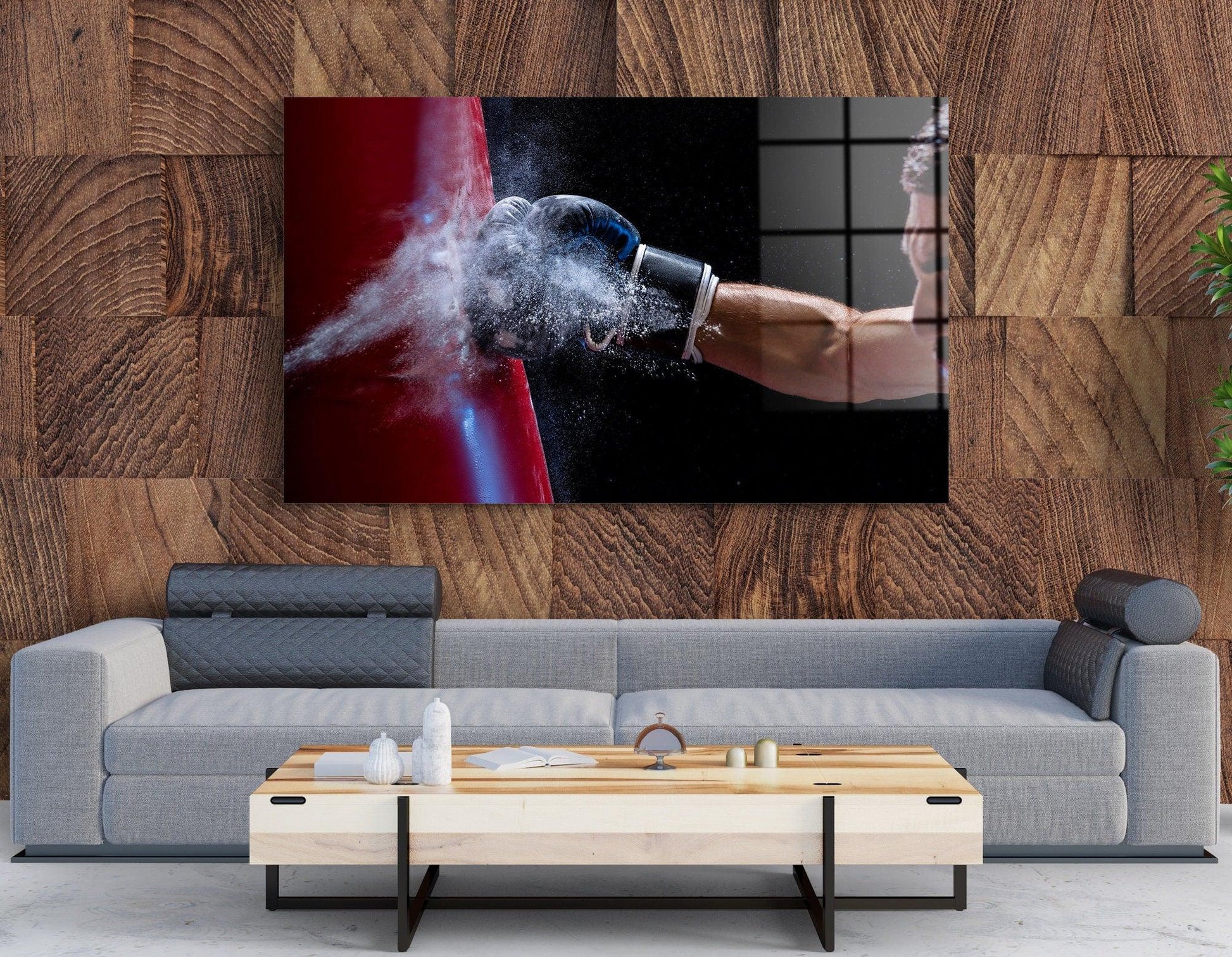 Boxing glass wall art | glass wall art Motivational Wall Art, Sports glass Art, Boxing Poster art print, male sport wall art, gift for him,