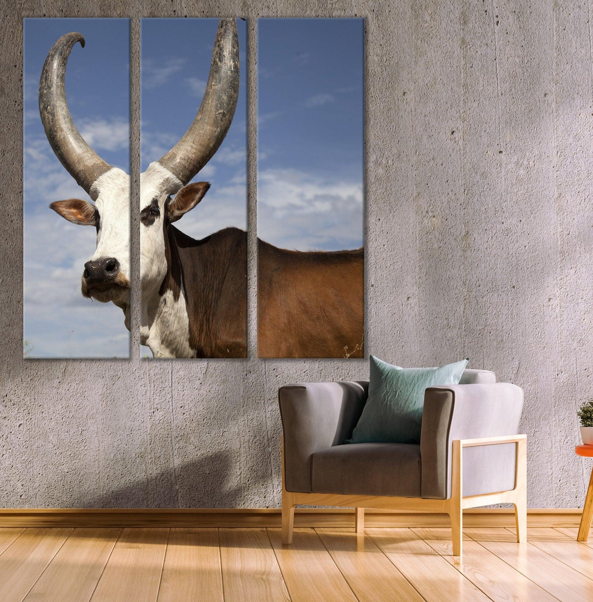 Cattle canvas Wall Art| Cattle wall art, cow cattle print, Animal Wall Art, highland cow wall art, Animal Artwork, cow on canvas, cow paint