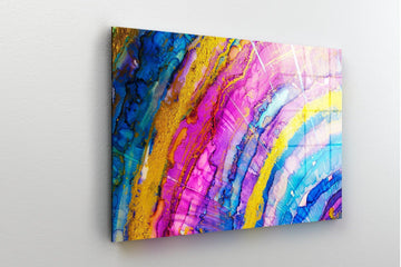 Color rainbow glass Wall Art| Abstract horizontal background wall printingart, colored Tempered Glass Decor, colored glass art, glass art