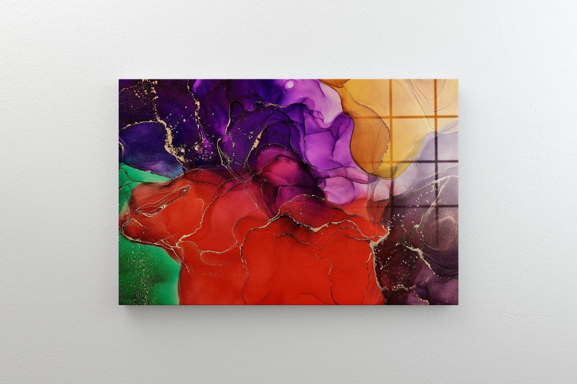 Colorful abstract glass decor| Glass Wall Art, Canvas Wall Art, colorful marble wall art, marble abstract art, colorful wall art canvas,