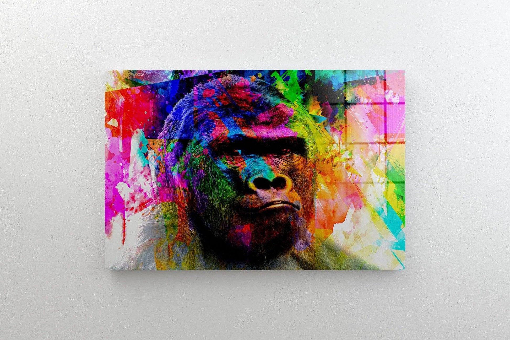 Colorful Monkey Printable Wall Art | Gorilla Wall Art, Animal Wall Decor, Animal Print Canvas,Gift for Her,Room Decor,Monkey Home Decor
