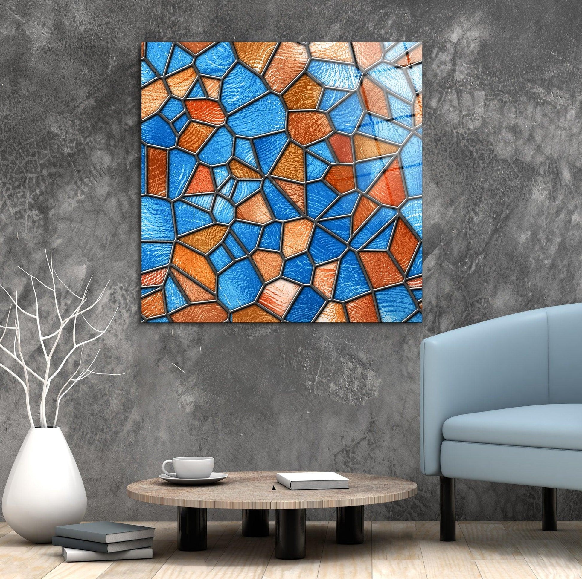 colorful Tempered Glass Wall Art | Wall Decor-Home Decor-Glass Printing-Stained Wall Art-Wall Hangings-Abstract Wall Art-With Aluminum Frame
