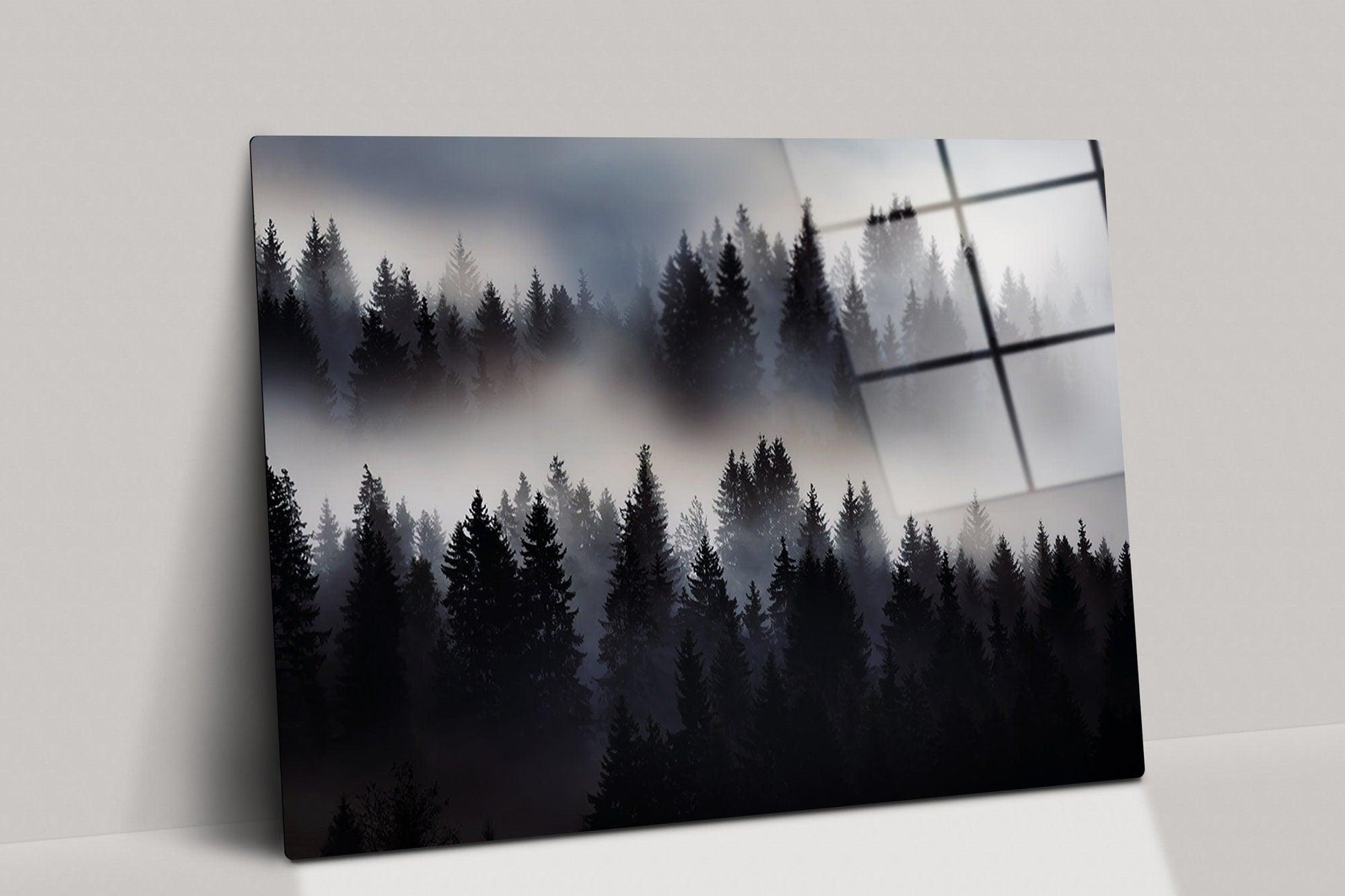 Enchanted Forest canvas art| Abstract Wall Décor, Nature Contemporary Art, Trees glass wall art, enchanted forest decor, forest wall art