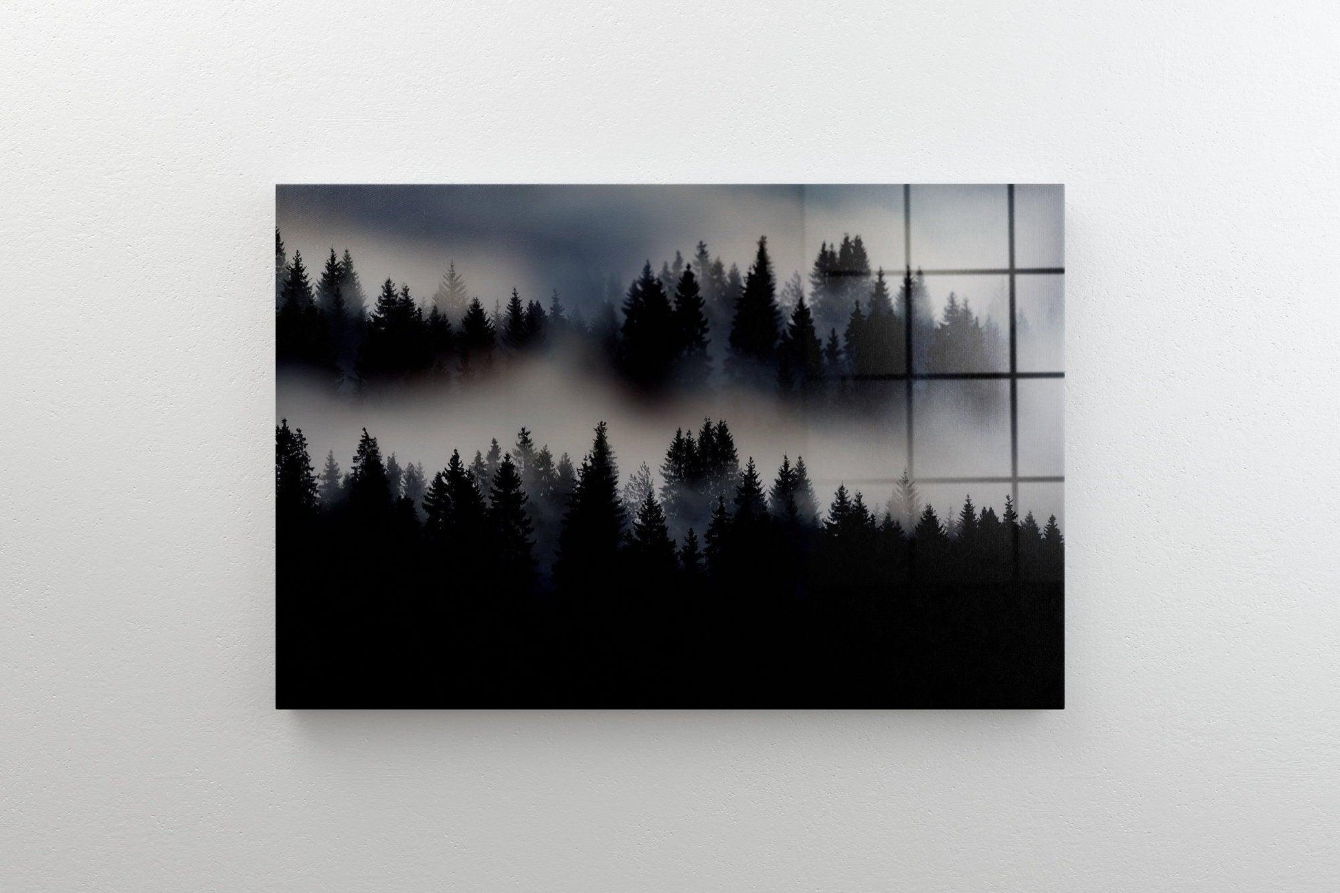 Enchanted Forest canvas art| Abstract Wall Décor, Nature Contemporary Art, Trees glass wall art, enchanted forest decor, forest wall art