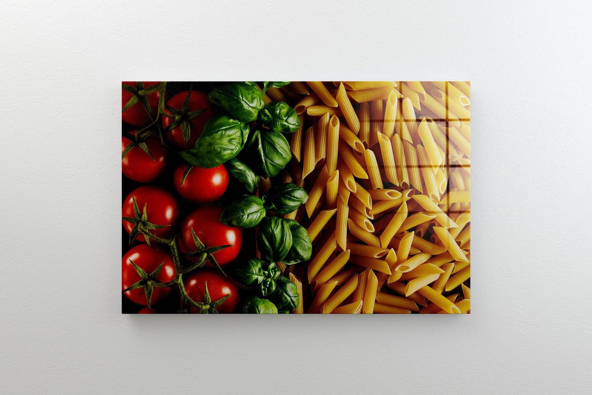 Fresh Italian Pasta Food CANVAS WALL ART | Cooking Italian, Modern Kitchen, Spaghetti Pasta Canvas Art Print, Box Framed Picture