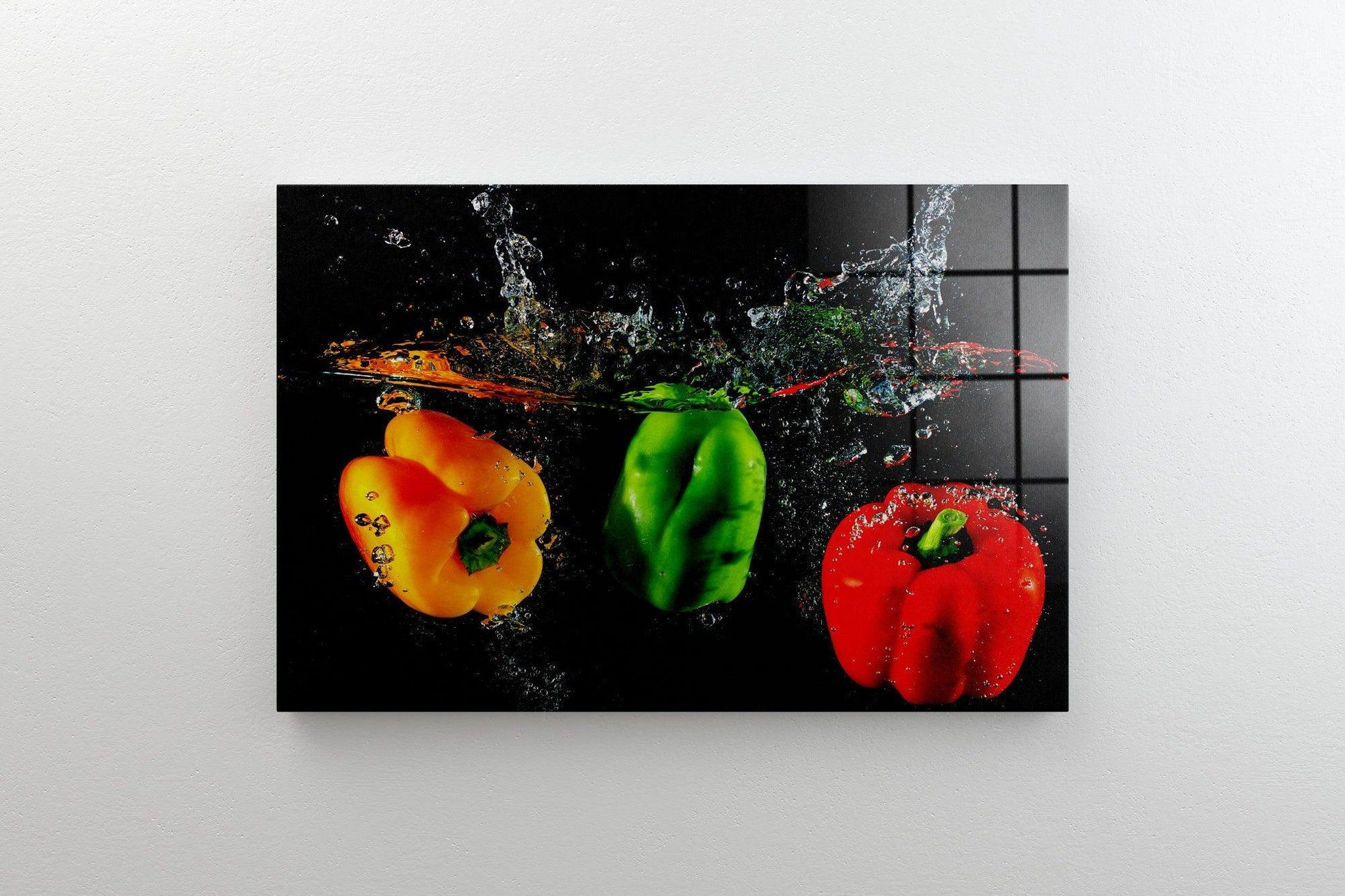 Fruits Splash Tempered Glass Wall Art| kitchen canvas art, fruits ca, glass wall decorative, fruits wall decor, kitchen wall decor farmhouse