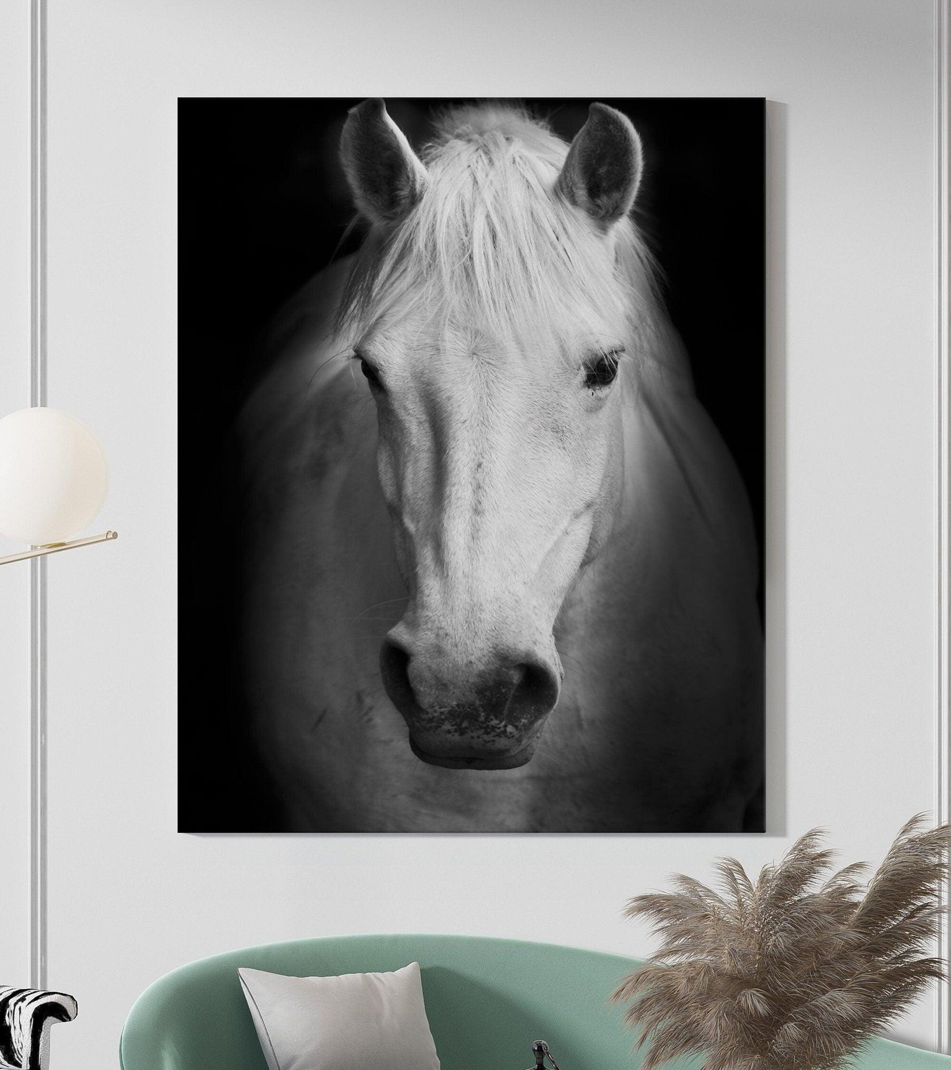 Horse Wall art Canvas | Animal wall art canvas, poney canvas wall art, Over the bed wall decor, Modern Art, Christmas Gift , Interior Design