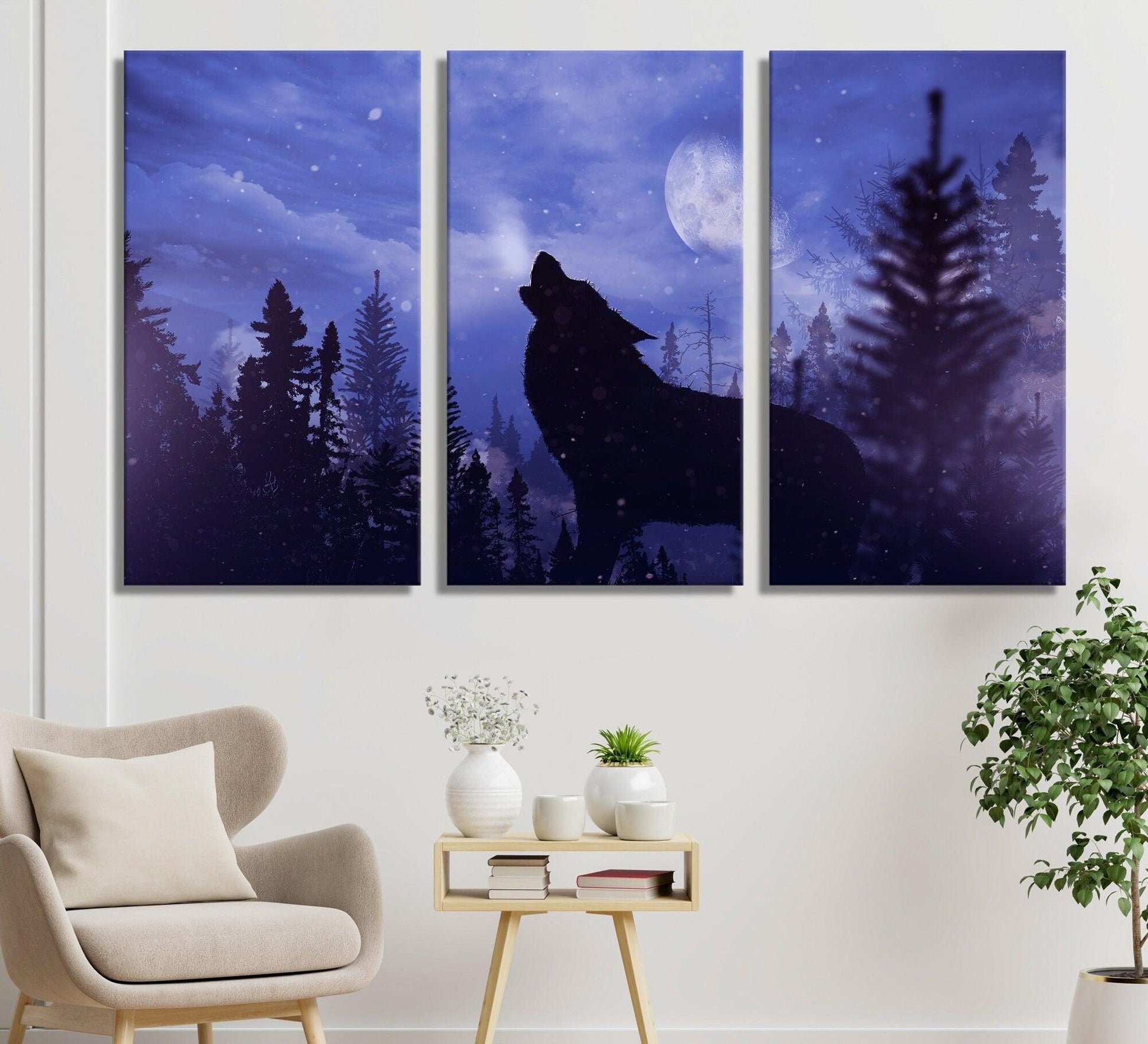 Howling Wolf canvas wall art| Beautiful Animal wall decor, animal Canvas Art, Wolf Art, Wolf Wall Art, Wolf Wall Decor, Animal canvas decor