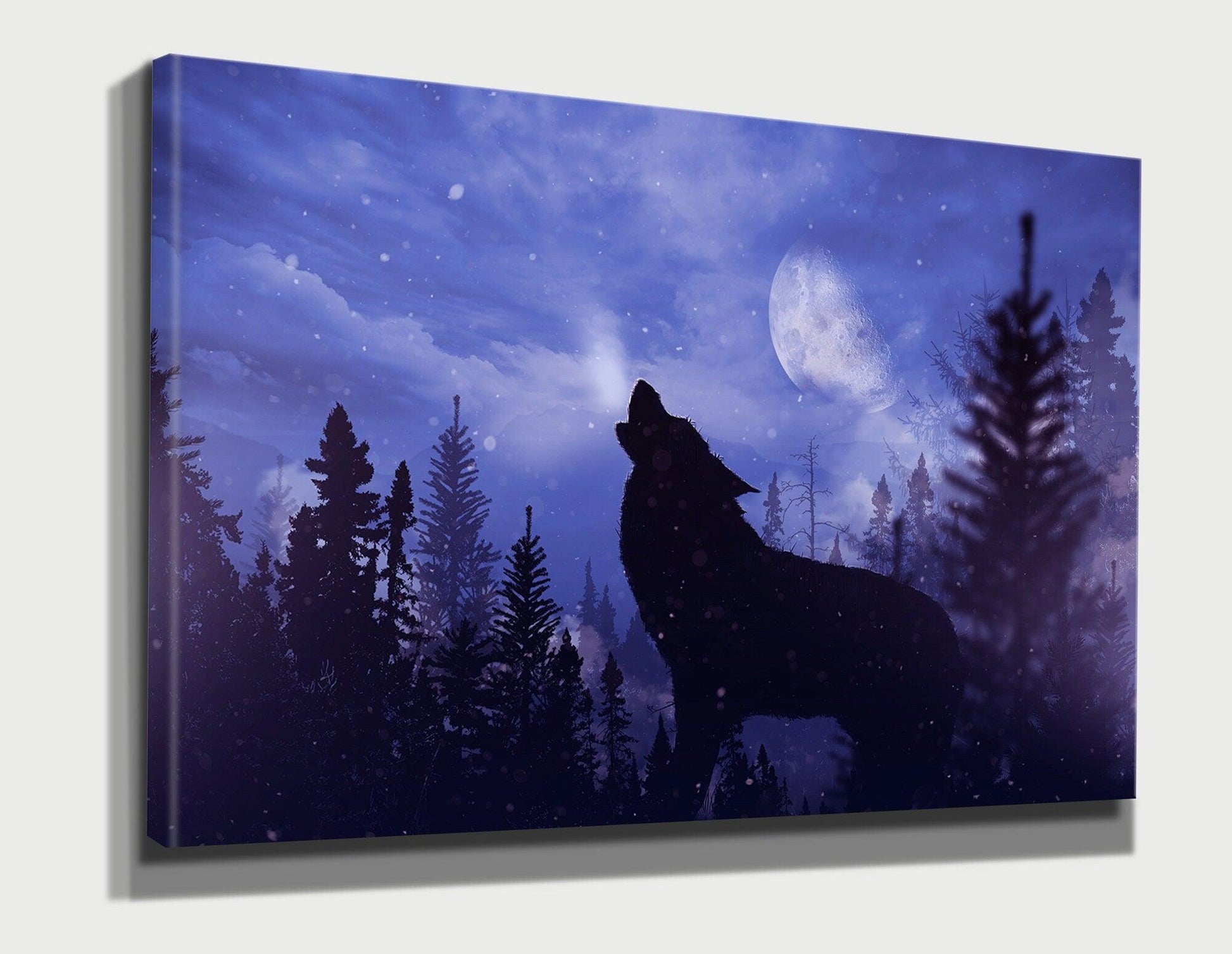 Howling Wolf canvas wall art| Beautiful Animal wall decor, animal Canvas Art, Wolf Art, Wolf Wall Art, Wolf Wall Decor, Animal canvas decor