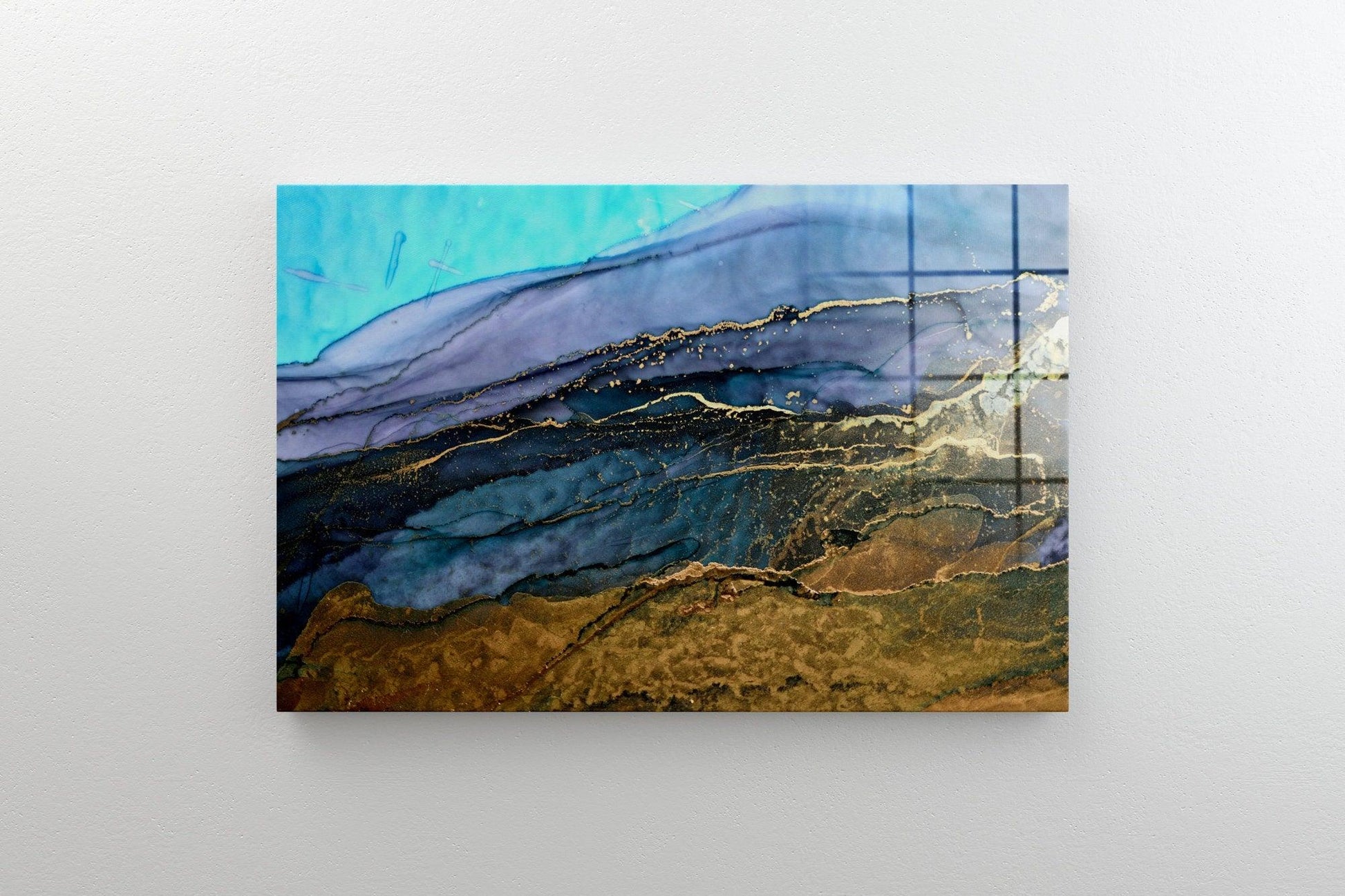 Luxury Blue Gold Abstract canvas wall art | Blue Gold Wall Art, Modern Wall Art, Luxury Print, Marble art, Office Wall Art, Marble Canvas