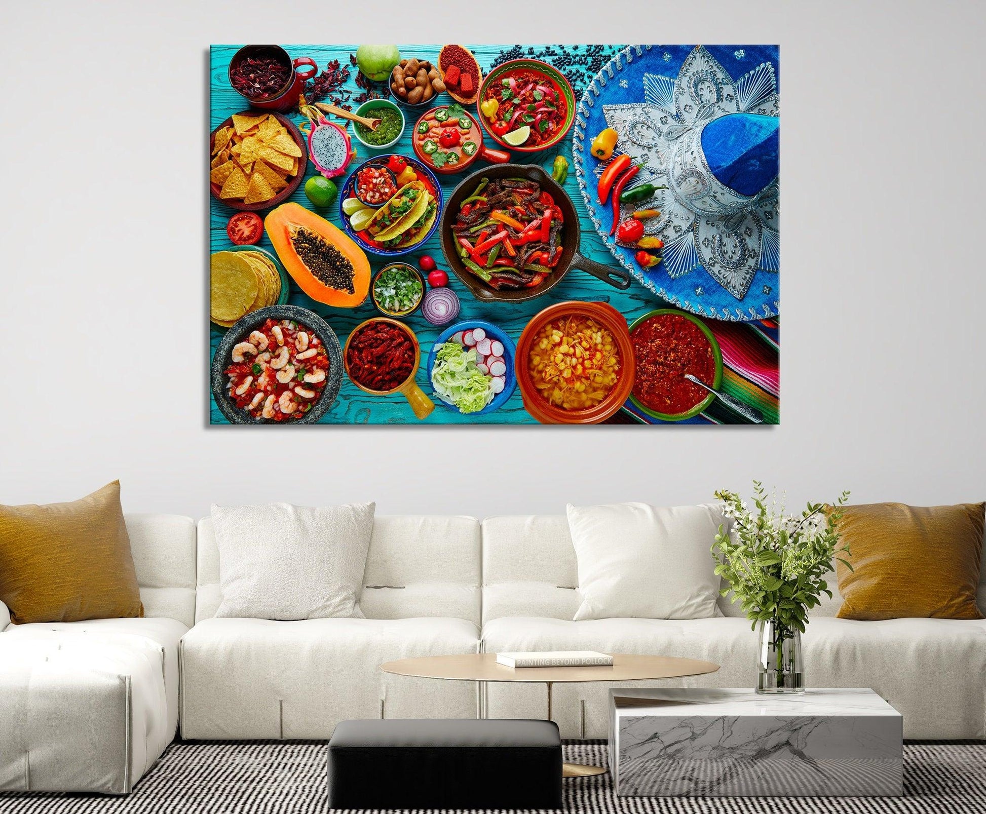 Mexican Food wall art| kitchen wall art, canvas wall art, kitchen canvas, kitchen Wall Decor Art, food canvas, wall hanging, colorful canvas