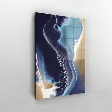 Modern Surf glass wall art| Abstract wave canvas wall decor, abstract Wave glass decor, Abstract Contemporary wall decor, Modern Decor