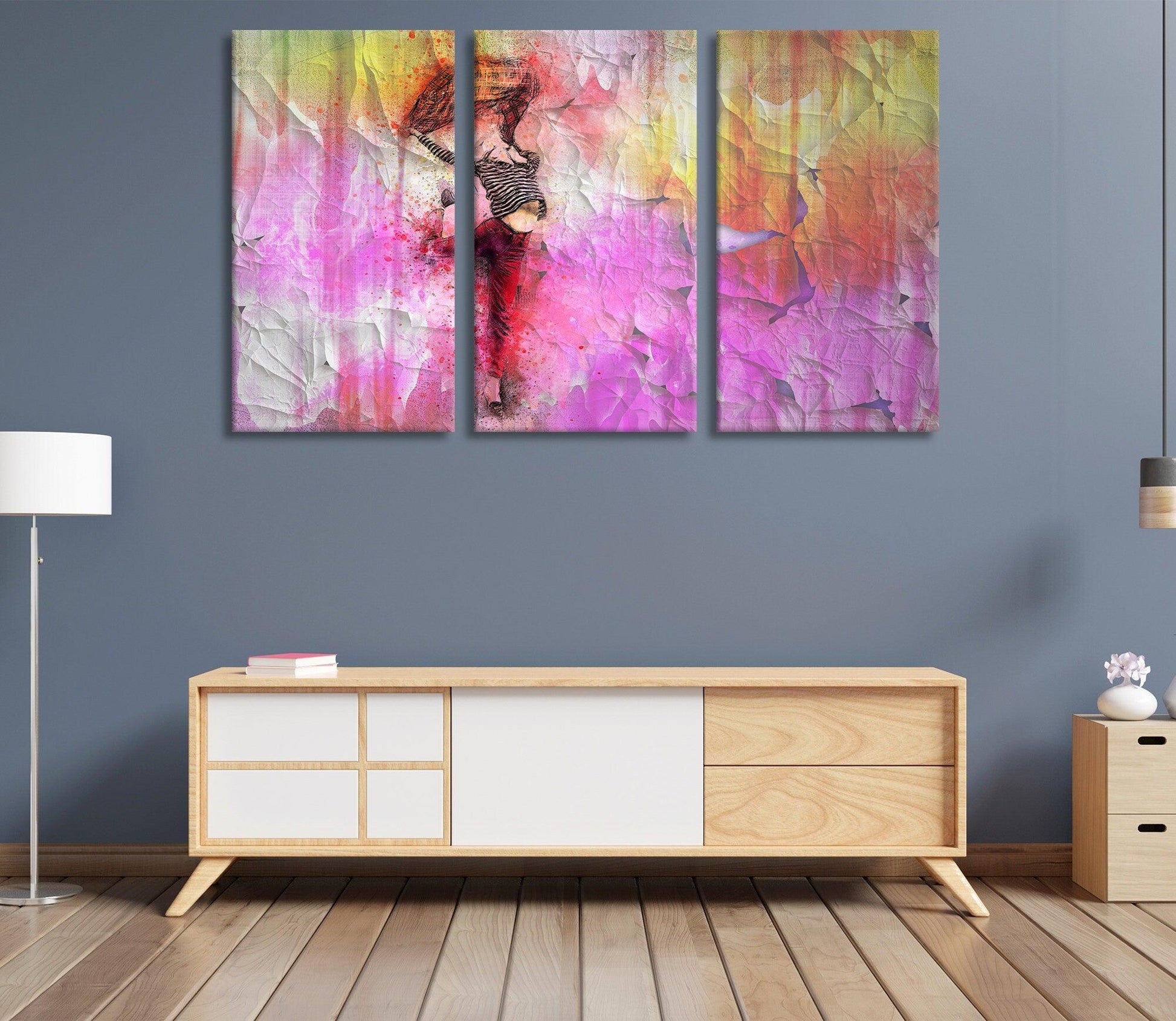pink woman canvas wall art| Ballerina wall decor, Canvas poster, Dance Oil Paintings, Girl Gift, Woman Painting, womanDancer, woman canvas - TrendiArt