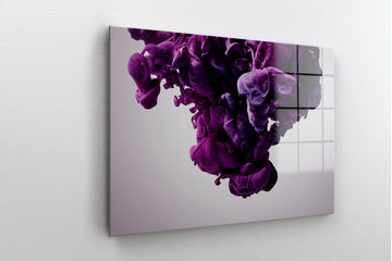 Purple Smoke Glass Printing Wall Art| Modern Decor Ideas For Your House And Office Natural And Vivid Home Wall Decor Housewarming Gift