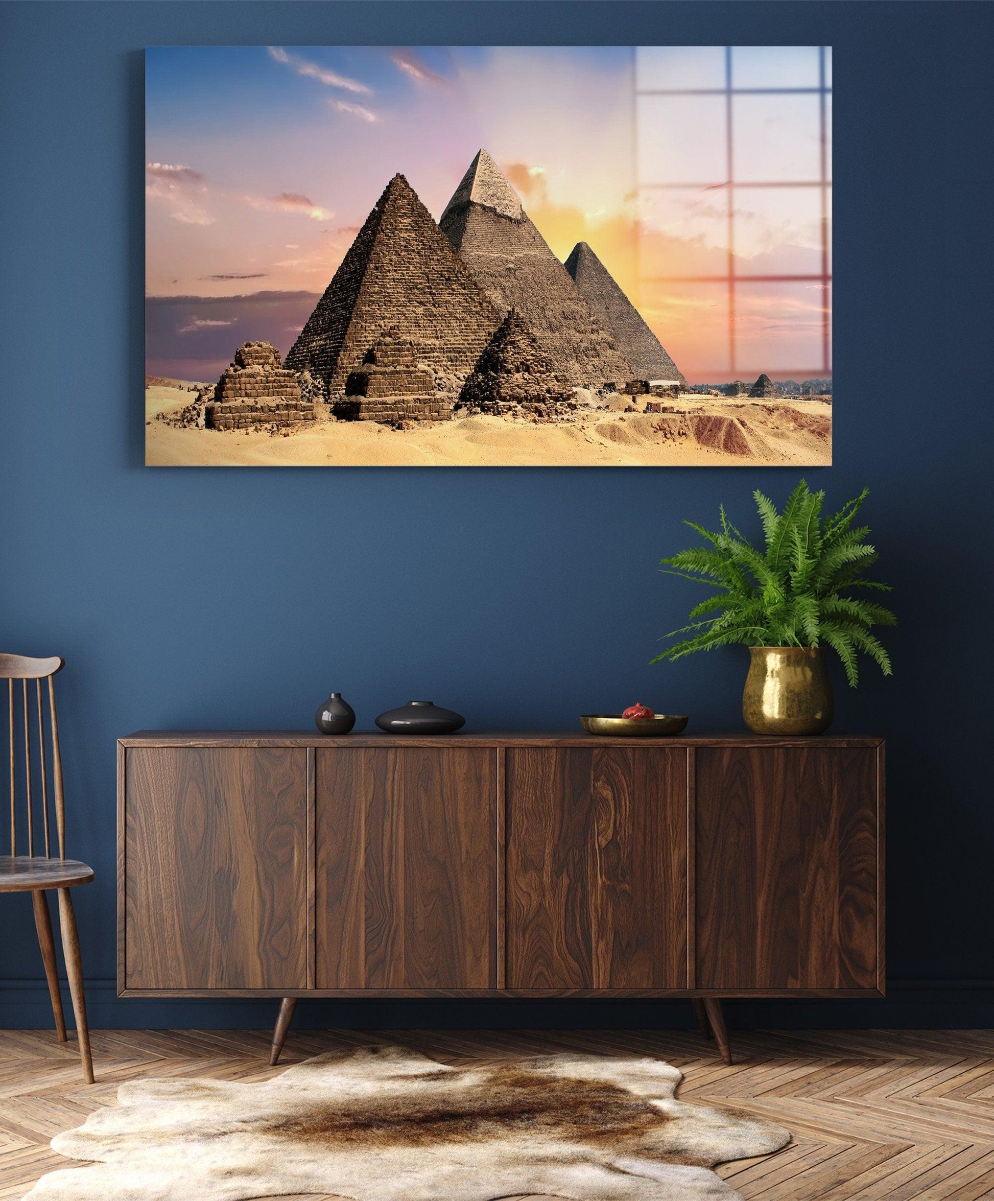 Pyramids Egypt Canvas Art| Pyramids Egypt glass Wall Art, Pyramids Egypt Canvas Prints, Pyramids Egypt Wall Decor, Pyramids Egypt Photo - TrendiArt