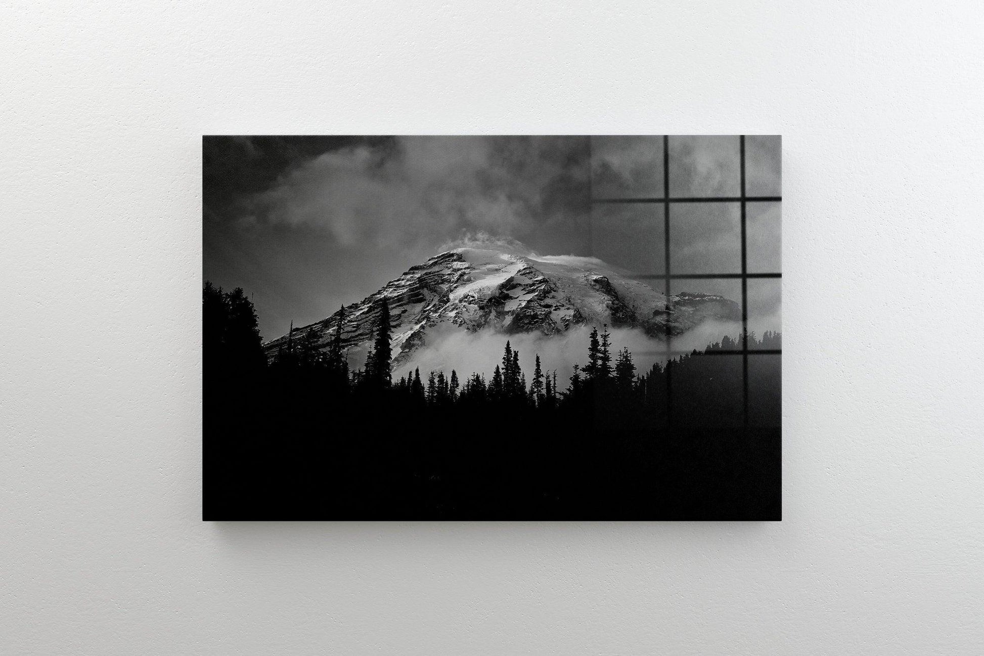 snow mountain wall art| contemporary wall art, mountain room decor, snow home decor, Poster Print Decor for Home & Office Decoration