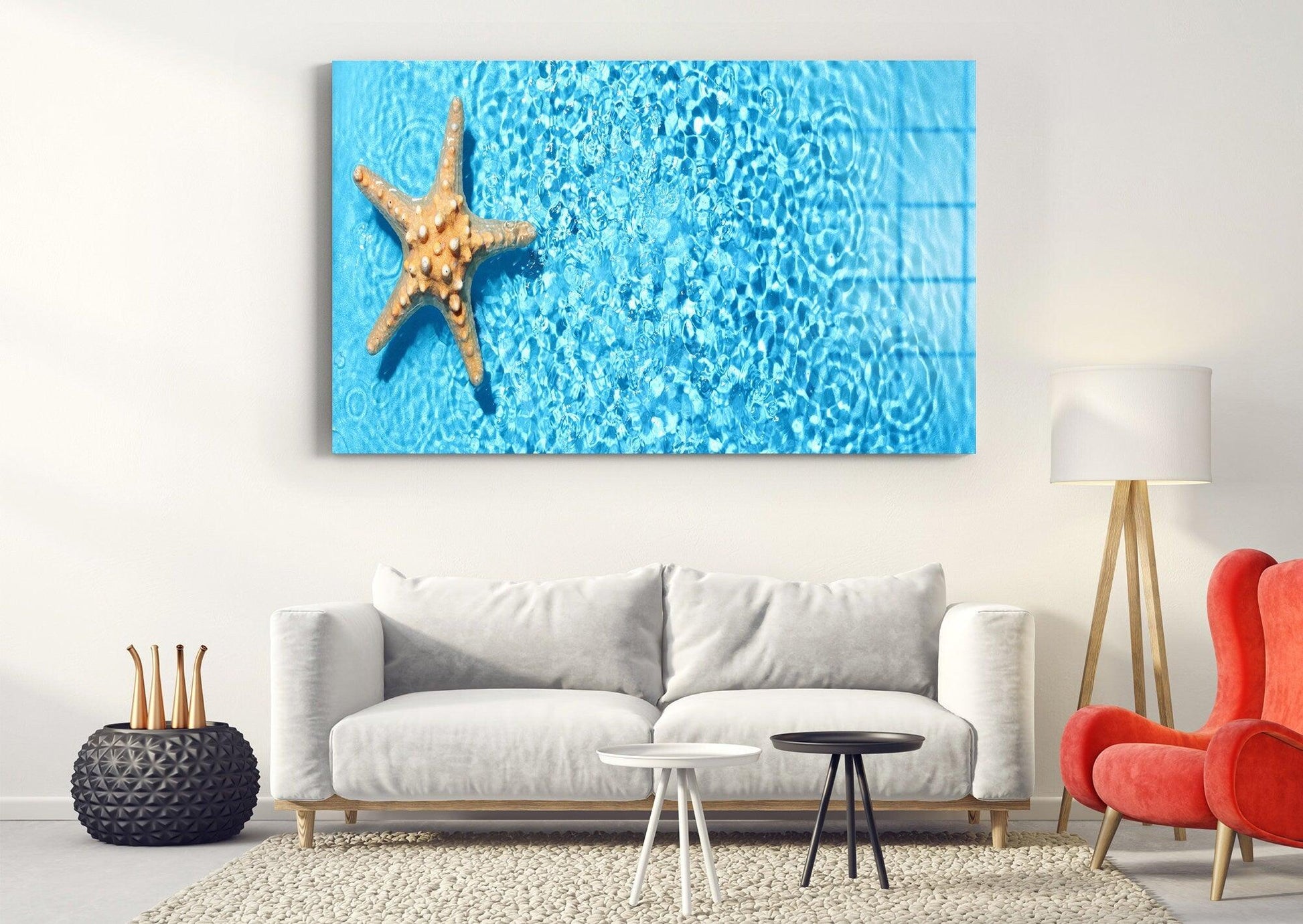 Starfish glass Sea life wall art  Animal print, Ocean printable, Unde