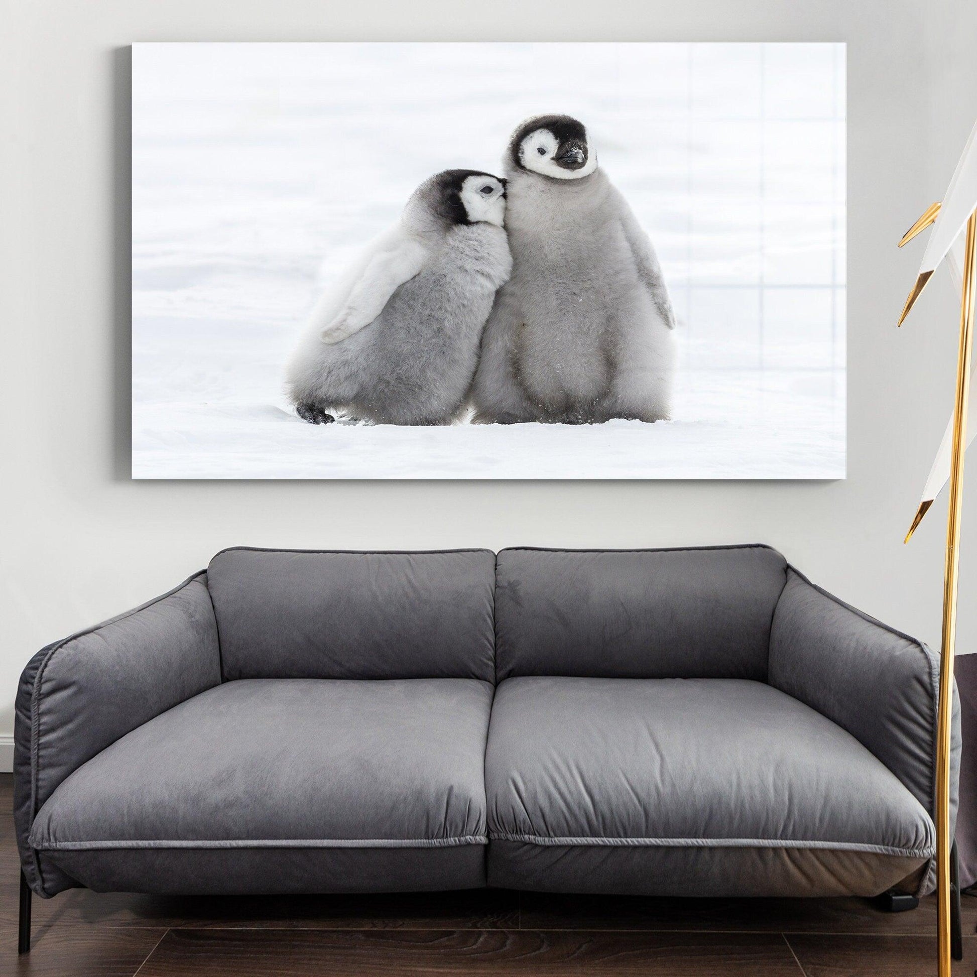 Tempered Glass Wall Art| Penguin canvas wall art, animals Glass Printing Wall Art, animal Home Decor, Animal Decor, dining room wall decor