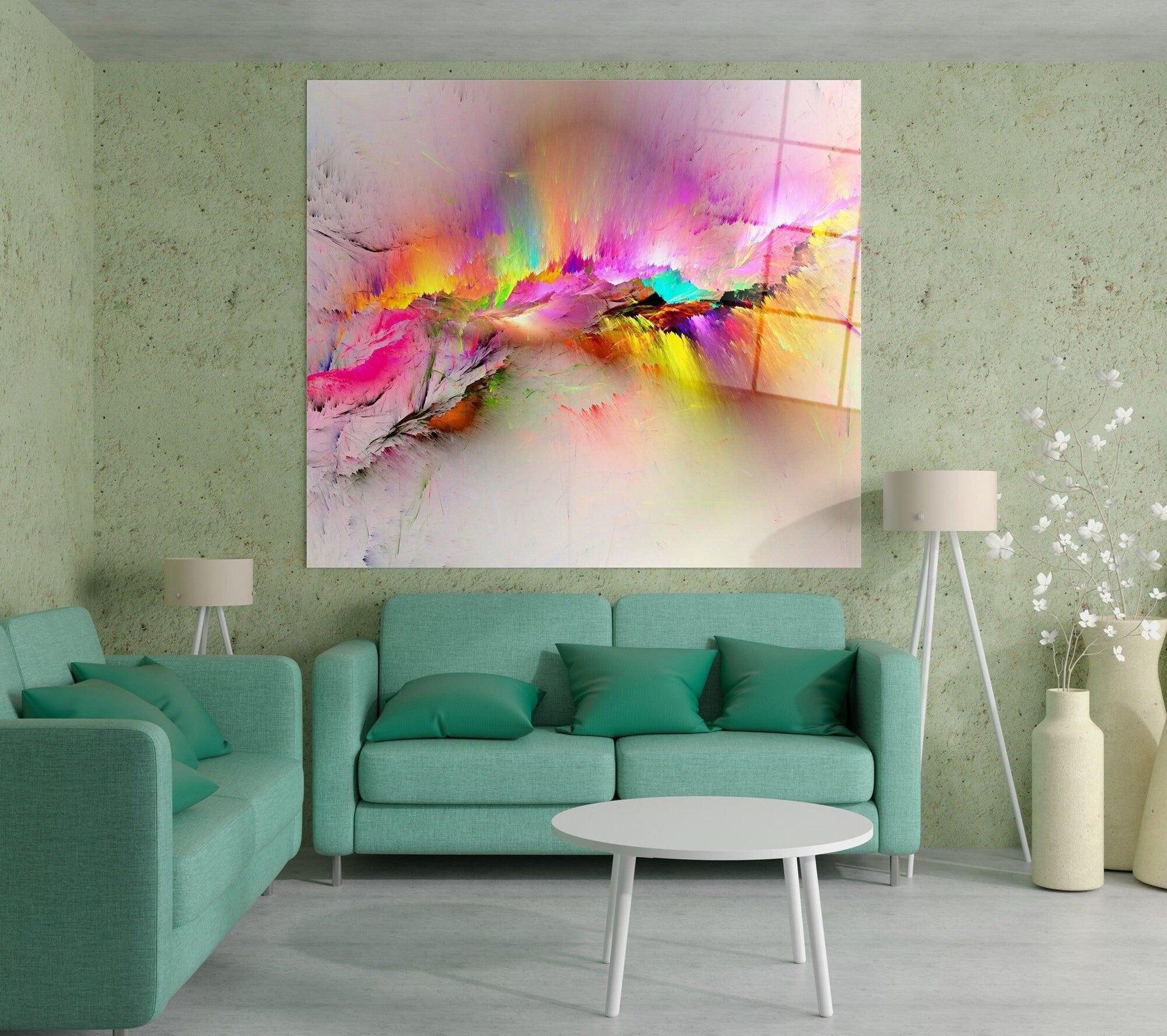 Abstract Canvas Painting Extra Large Painting Wall Decor Above