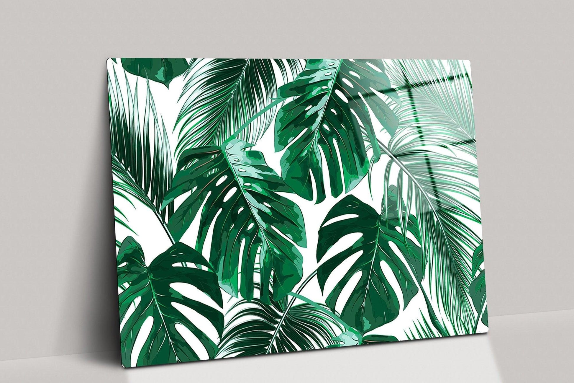 Tropical Palm Leaves Wall Art|Palm Leaf Wall Art Canvas Print, Abstract Palm, Modern Art, Jungle Leaves Art, Floral Artwork, Plant room art