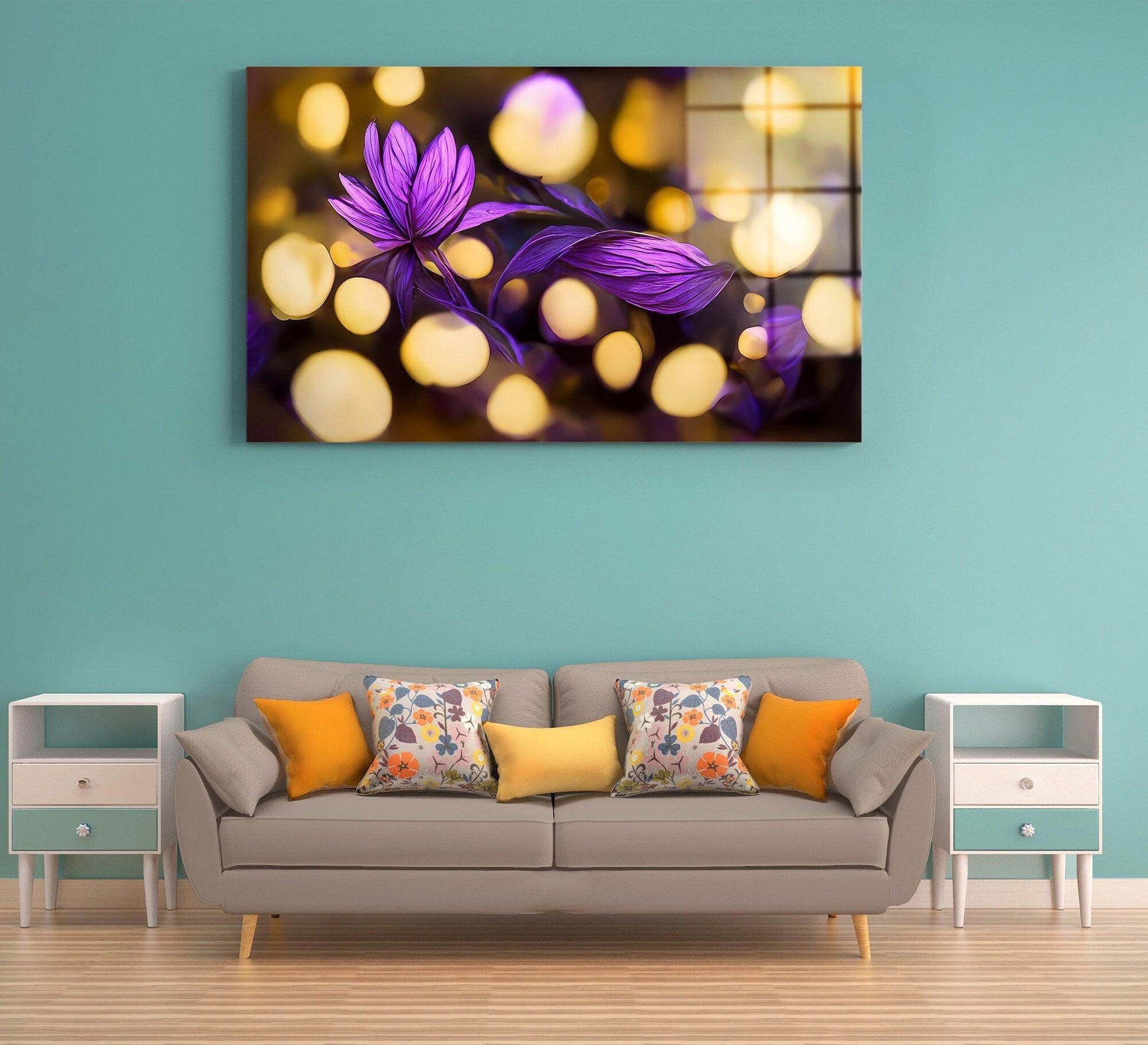Turkish Carnation Flower Purple Canvas Wall Art Design | Poster Print Decor for Home & Office Decoration I POSTER or CANVAS READY to Hang - TrendiArt
