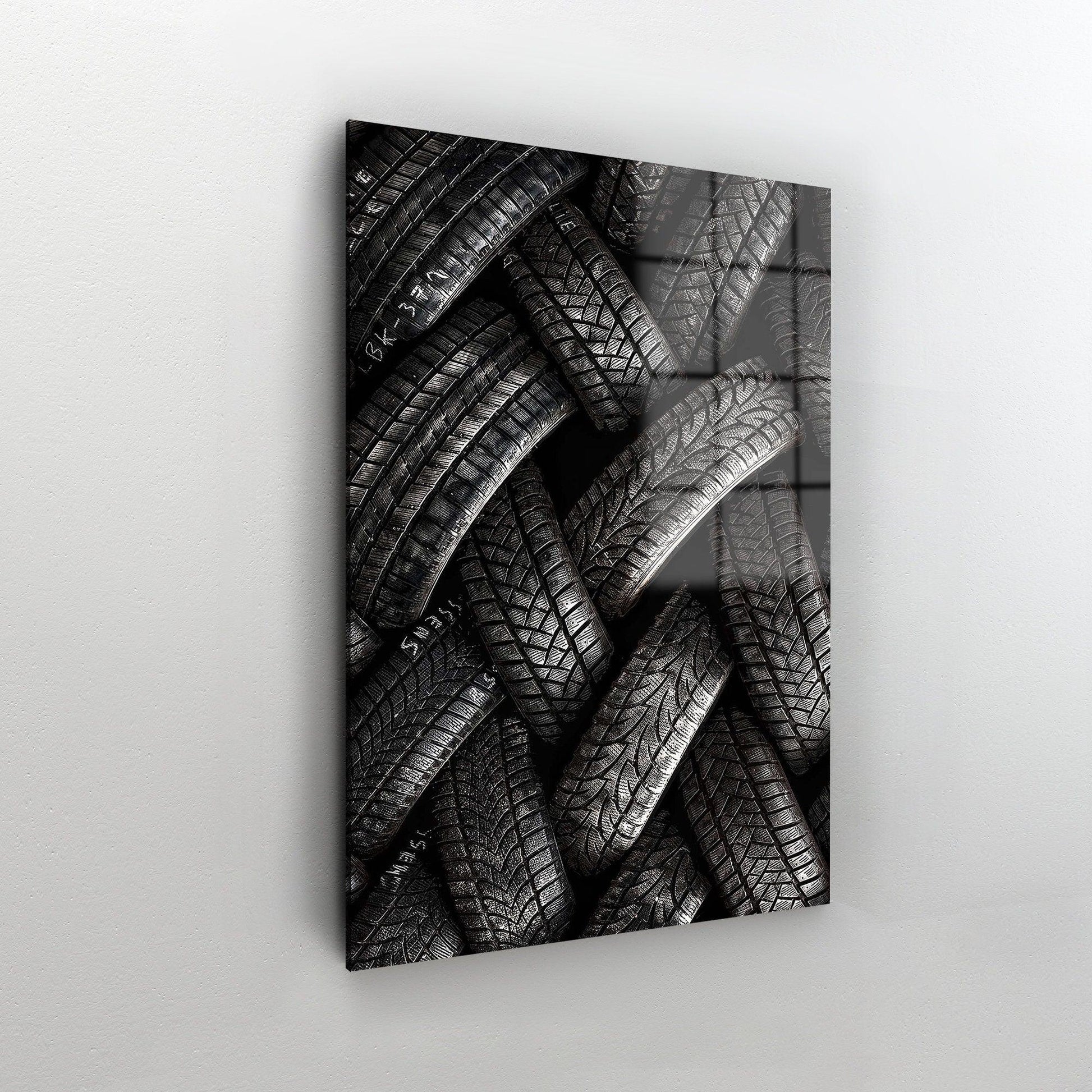 tyre canvas wall art | Wrap Canvas Wall Art, Stretched Canvas Print Wall Canvas, Abstract artwork , custom glass printing wall art - TrendiArt