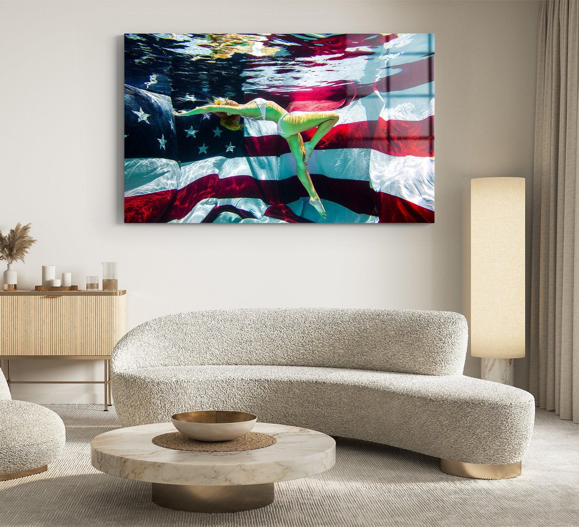 Usa Flag Canvas wall art | American Flag Canvas Custom, woman and USA glass wall decor, flag wall art, USA  Flag canvas wall art, woman art - TrendiArt