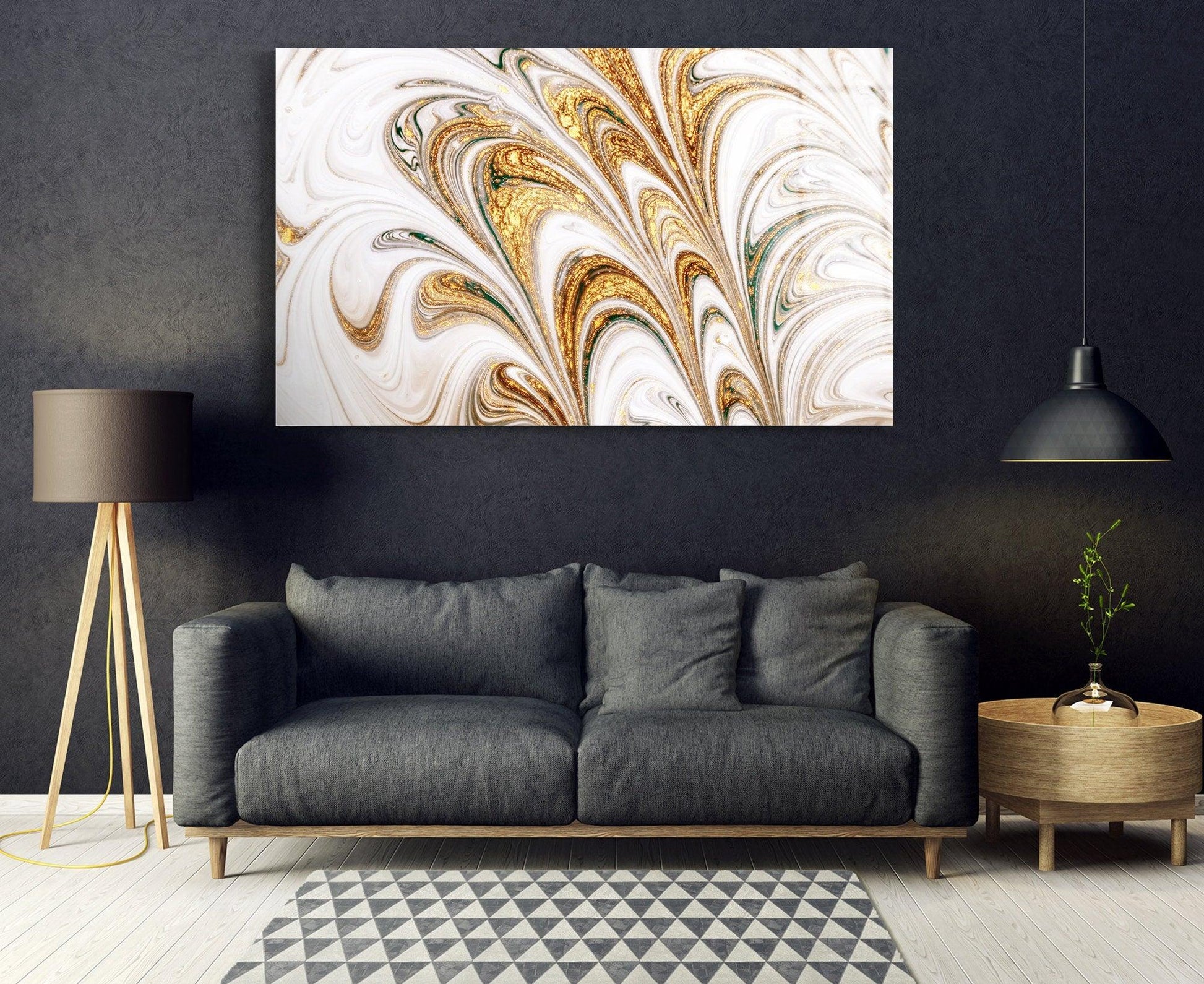 white and Gold glass Wall Art| Gold glass Wall Art, Marble Wall Decor, Gold Wall Decor, Extra Large Wall Art, gold bedroom decor - TrendiArt