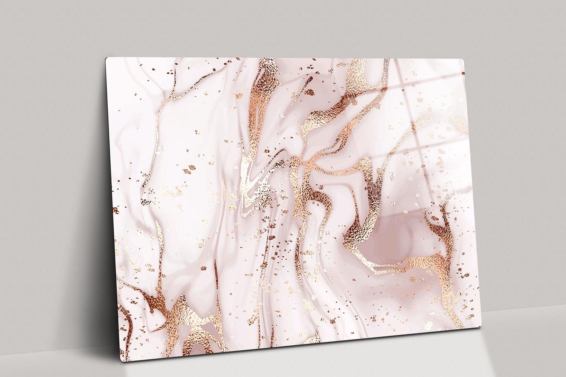 white & Gold marble glass art| Marble wallpaper, marble look canvas, Marble Poster, Gold glass wall art, Stained Wall Art Tempered Glass Art