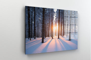 winter forest Canvas Wall Art| Framed or Unframed 3 Piece three Panel Canvas Wall Art, forest line art wall print, over bed canvas art