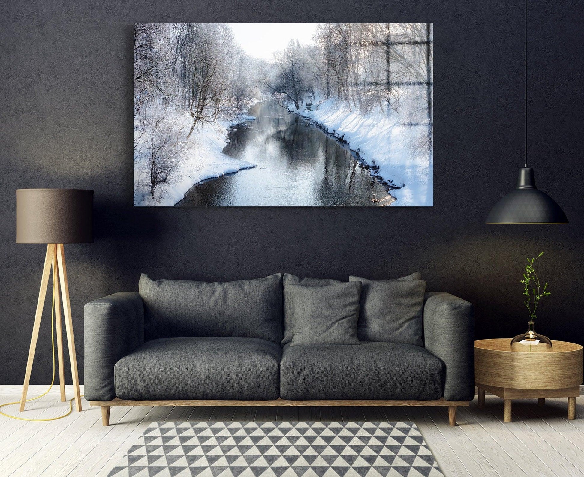 Winter Landscape canvas wall art | National Park Canvas Print Fine Art Photograph Pine Trees Covered in Snow, Winter Scene Canvas - TrendiArt