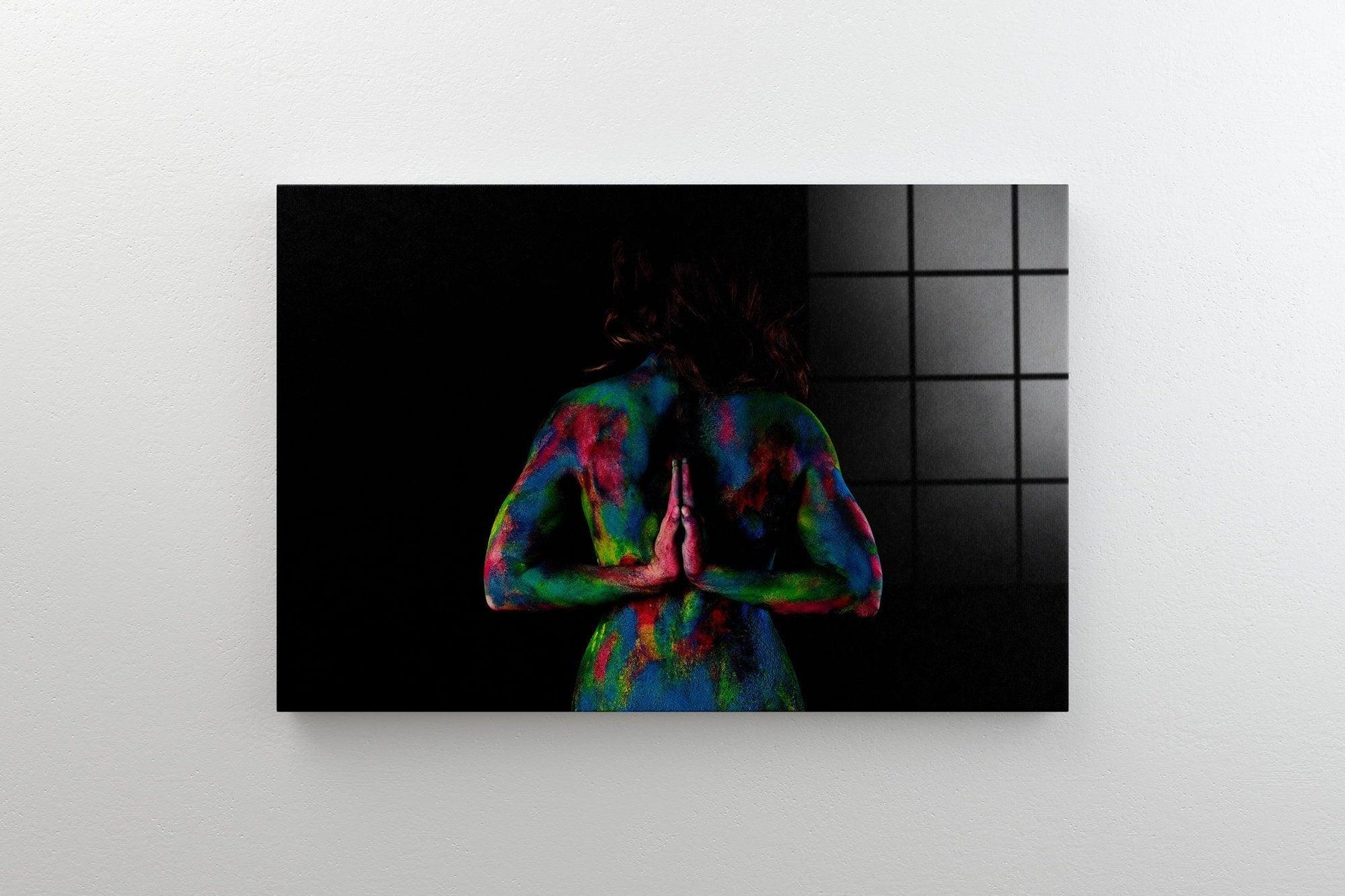 woman back canvas Wall Art | woman body artwork, woman glass wall art, woman canvas print, colorful abstract woman canvas decor