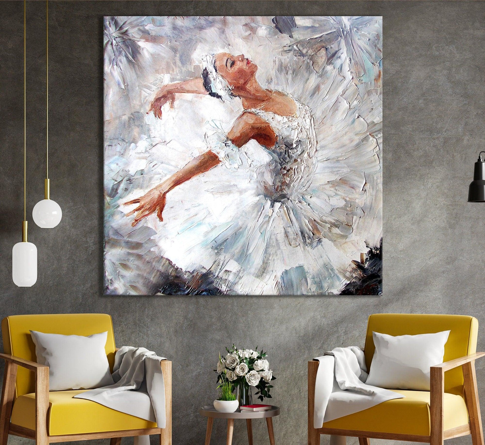 woman canvas wall art| Ballerina wall decor, Canvas poster, Dance Oil Paintings, Girl Gift, Woman Painting, Ballet Dancer, Ballet Dancer art