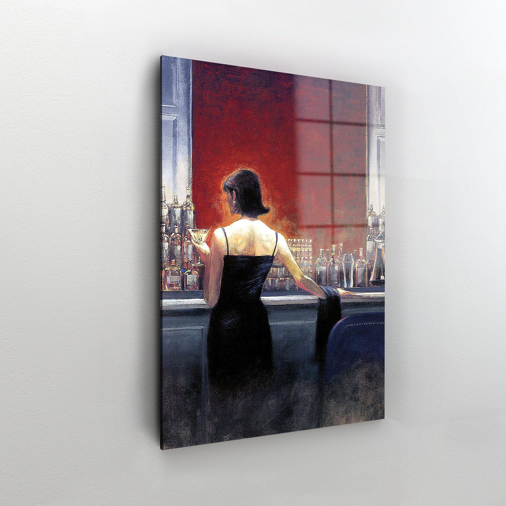 Woman Sexy Back Canvas Wall Art Print, Startonight Home and Kitchen Decor, woman painting glass wall art, nude woman canvas decor - TrendiArt