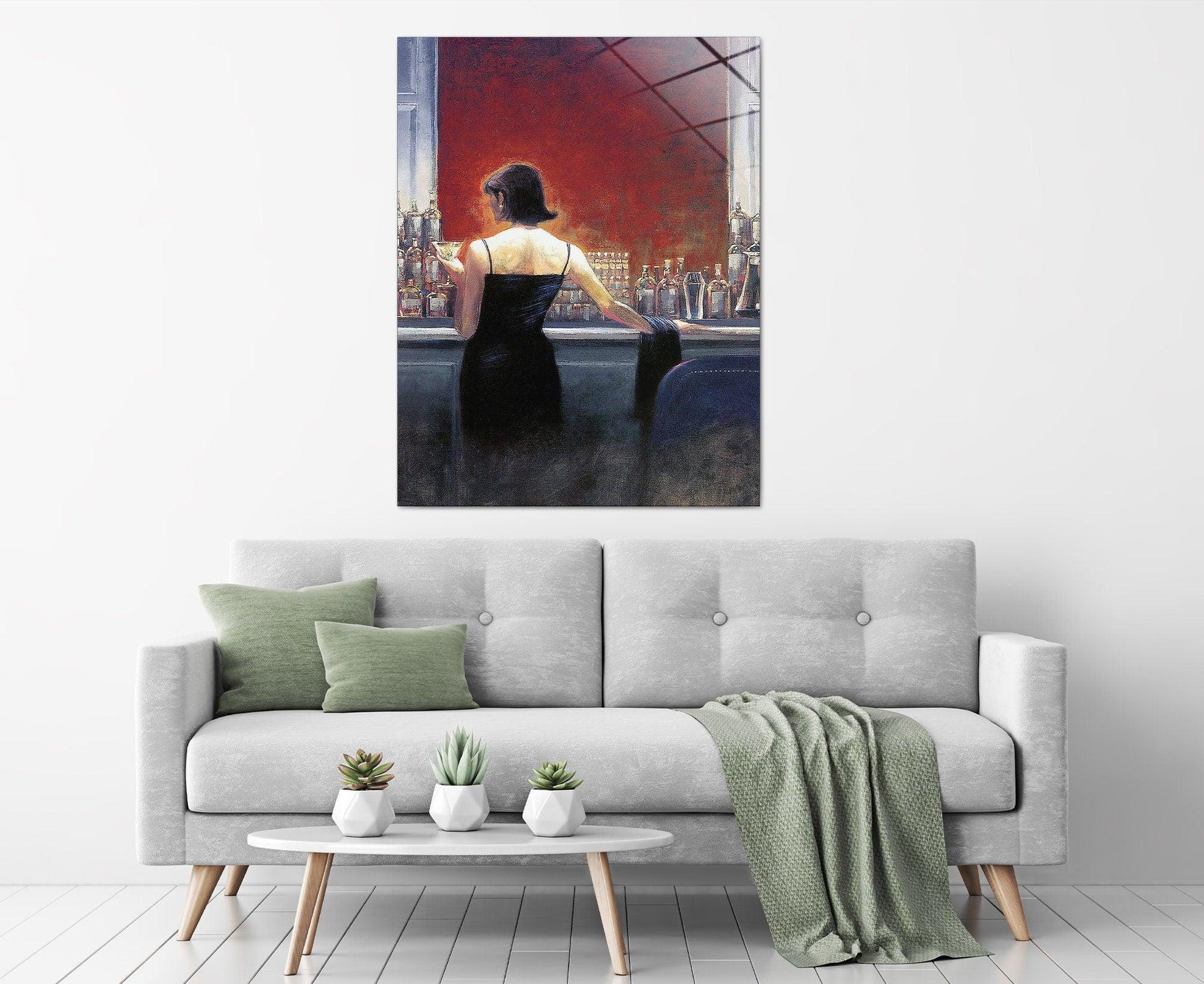 Woman Sexy Back Canvas Wall Art Print, Startonight Home and Kitchen Decor, woman painting glass wall art, nude woman canvas decor - TrendiArt