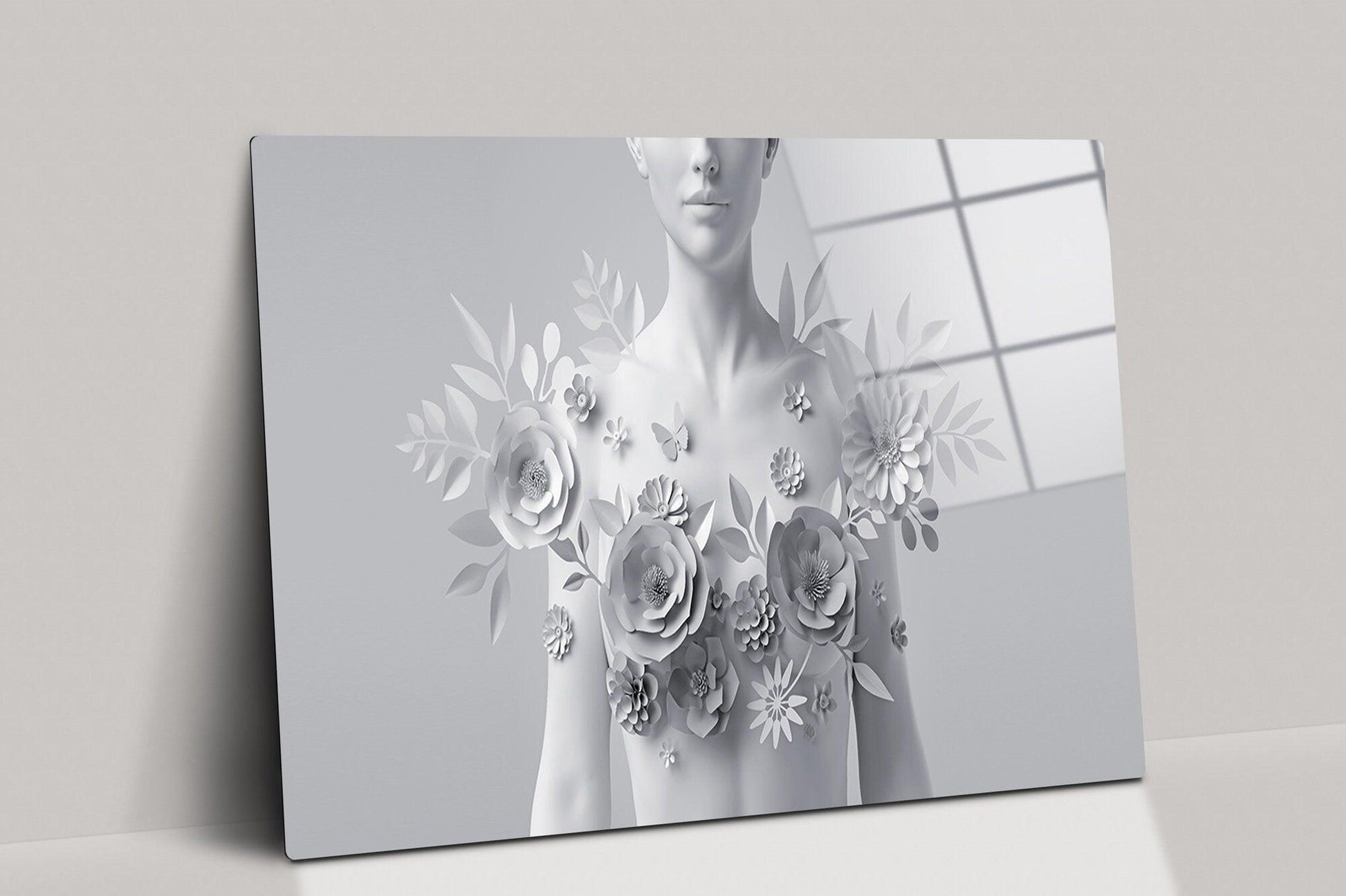 Woman Silhouette glass wall art| Woman Silhouette Wall Art, Wedding Fashion Wall Art, Modern Sculpture Wall Art, Sculpture Print Art