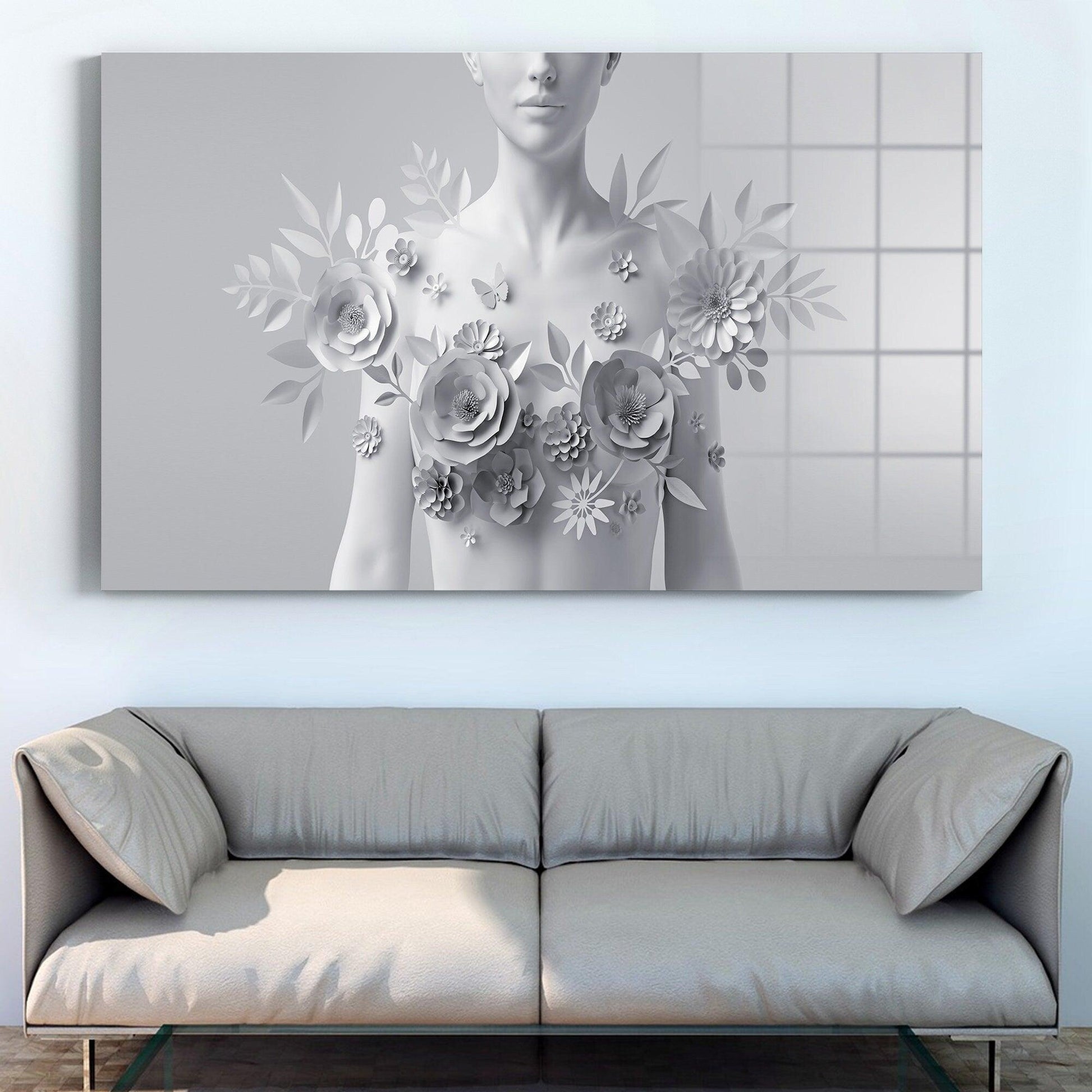 Woman Silhouette glass wall art| Woman Silhouette Wall Art, Wedding Fashion Wall Art, Modern Sculpture Wall Art, Sculpture Print Art