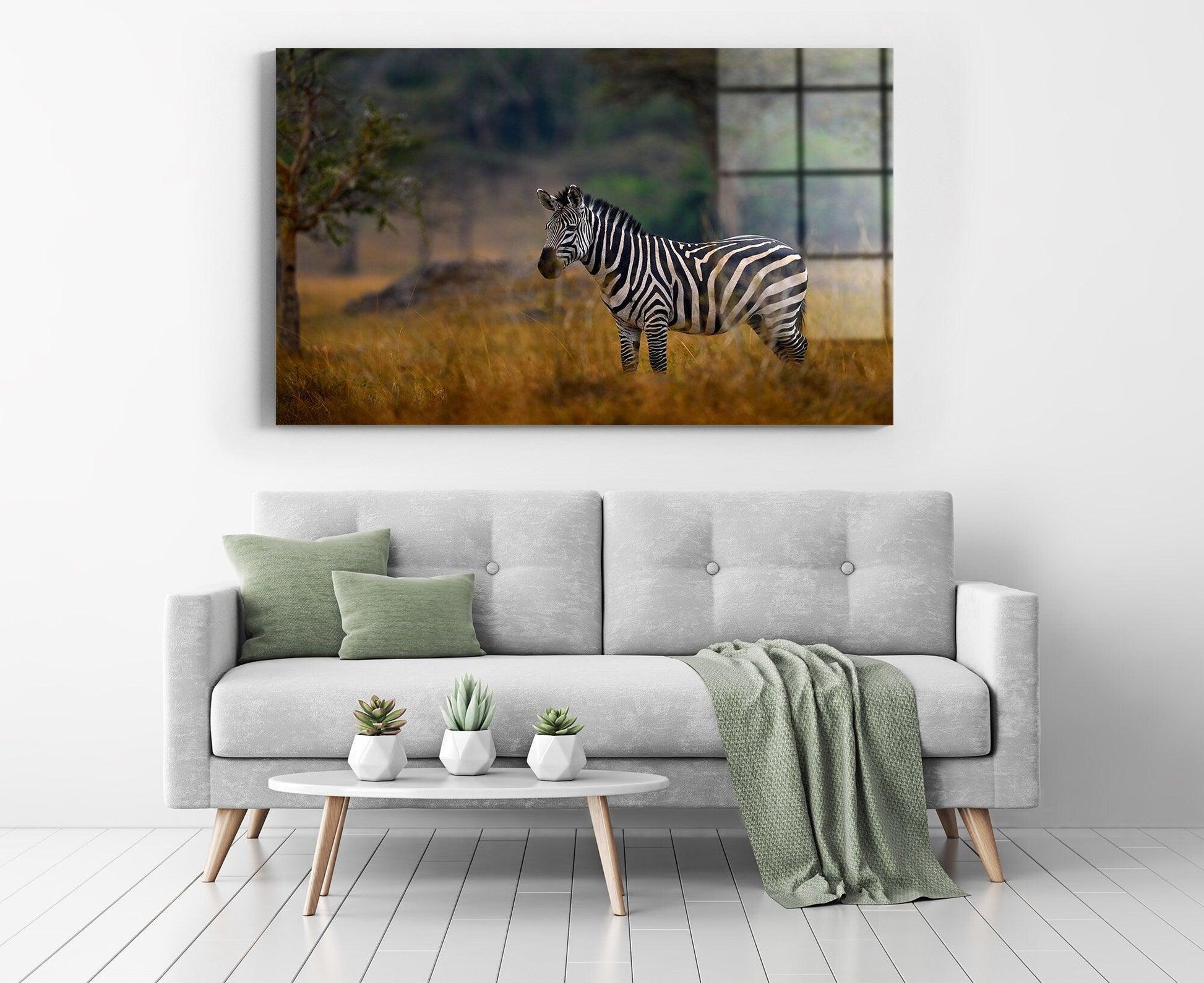 Zebra canvas wall art | Black White Modern wall decor, Animals Print, Extra Large Wall Art Bedroom decor, Zebras Home Decor Rectangle - TrendiArt